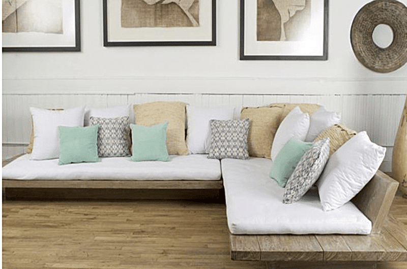 L-Shape Teak Spa Sofa