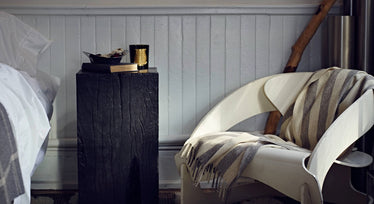 Triple Burnt Teak Side Table