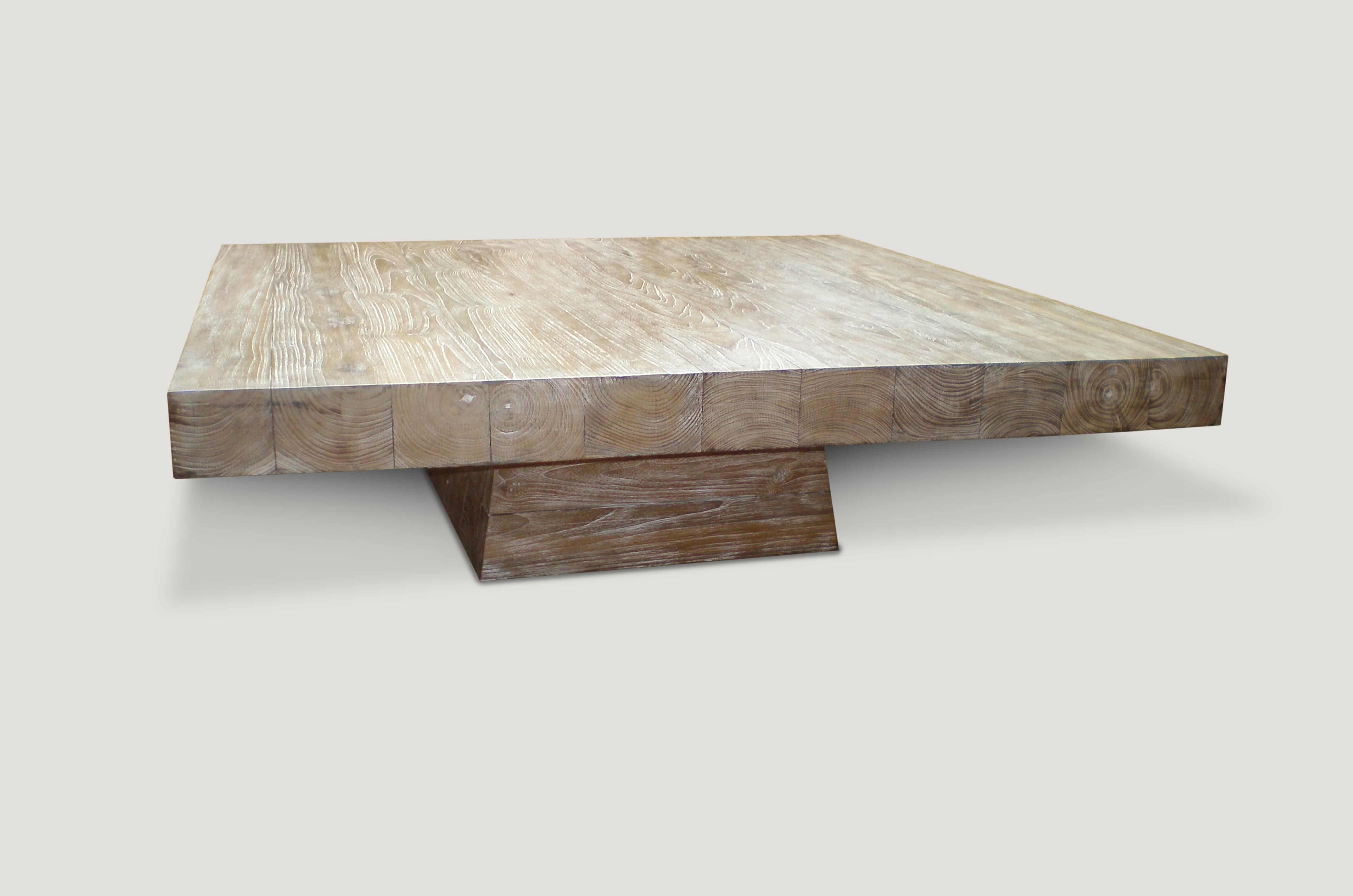 minimal teak wood table