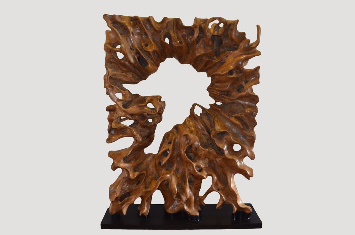 Root Wood Driftwood Teak Architectural Sculpture Statue Decoration 