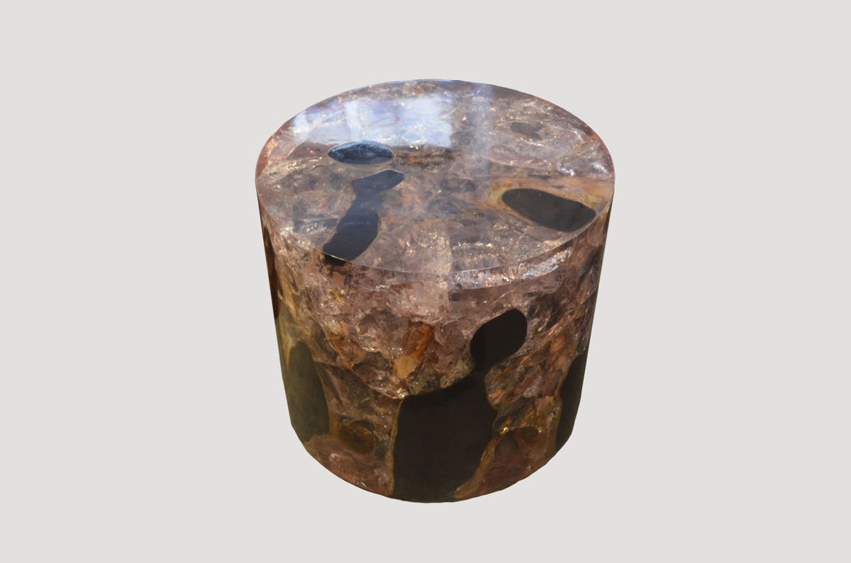 cracked resin cocktail table