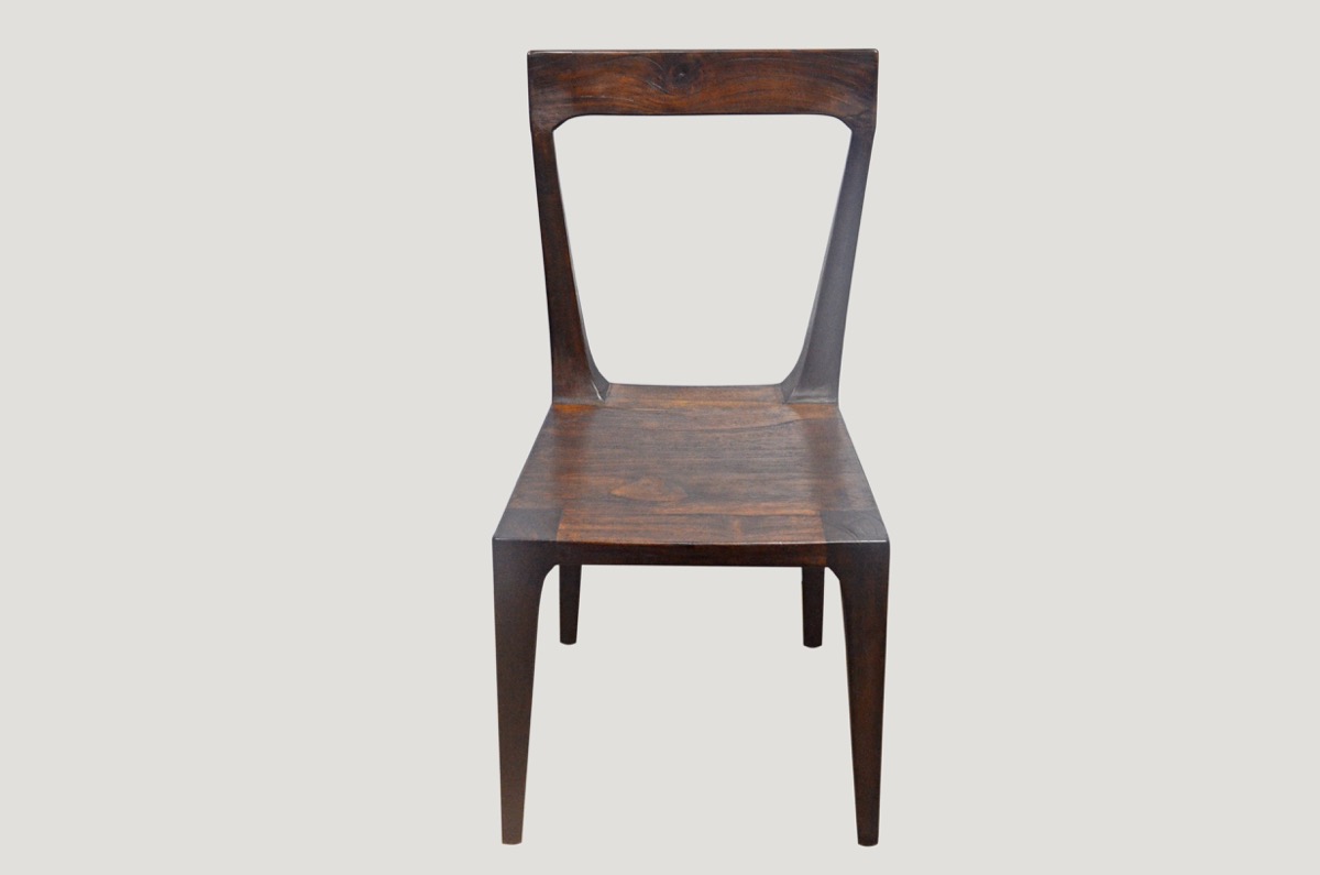 walnut minimal chair