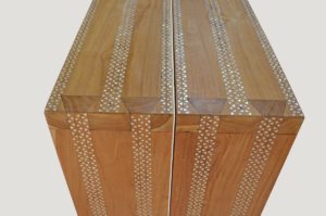 Shell Inlay Teak Console A72LR - Andrianna Shamaris
