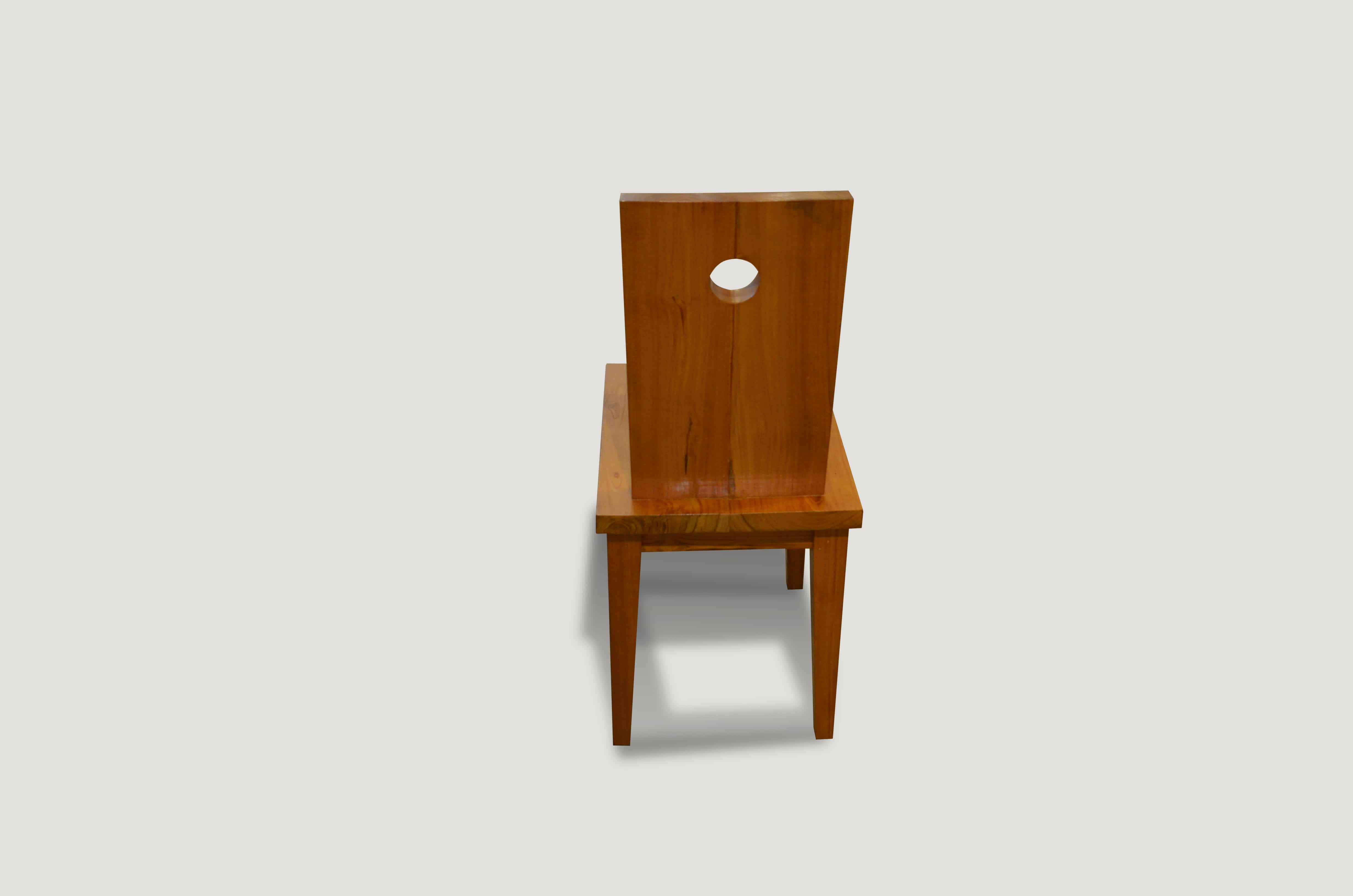 circle teak wood chair