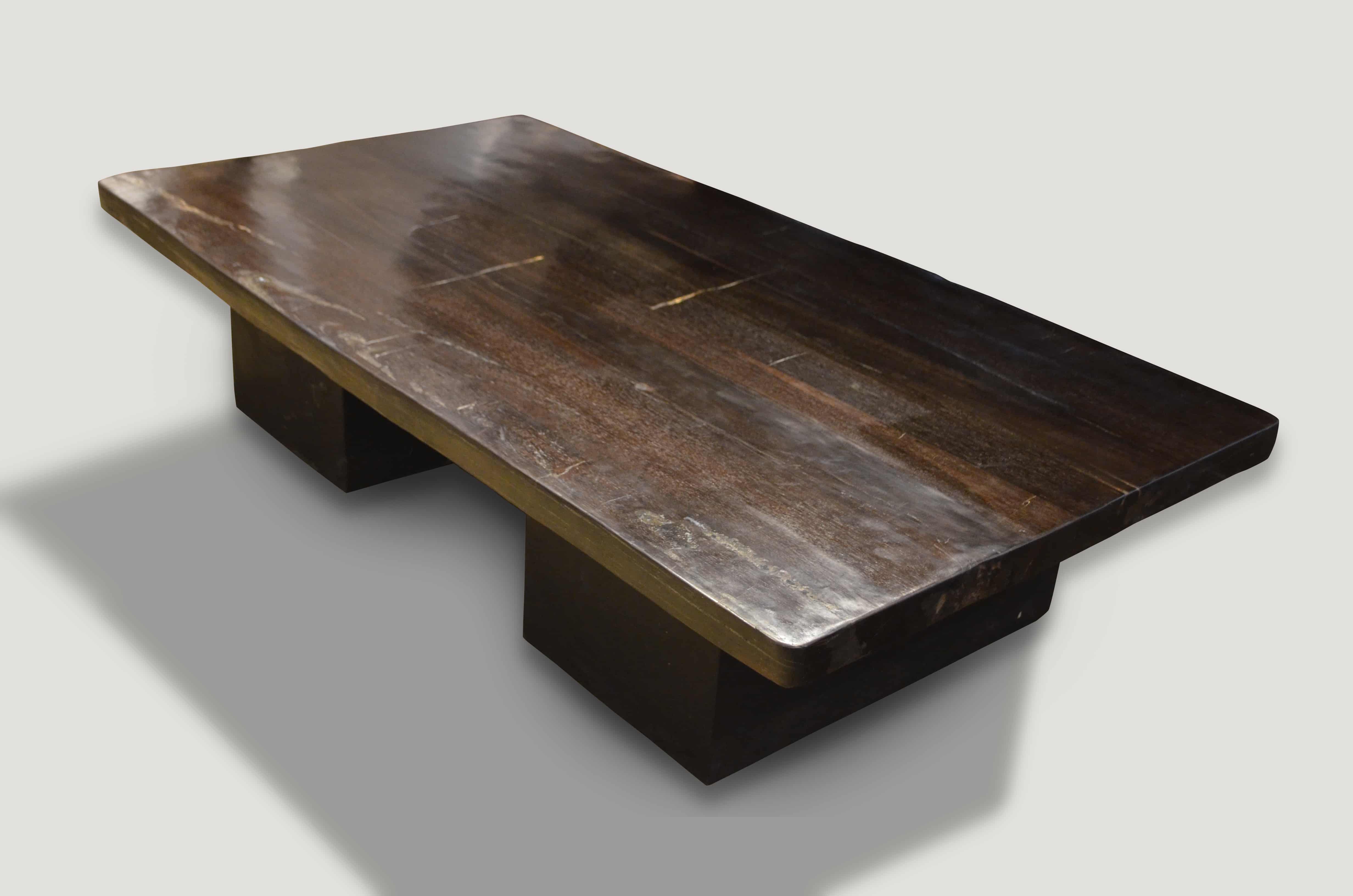 SUPER SMOOTH PETRIFIED WOOD COFFEE TABLE