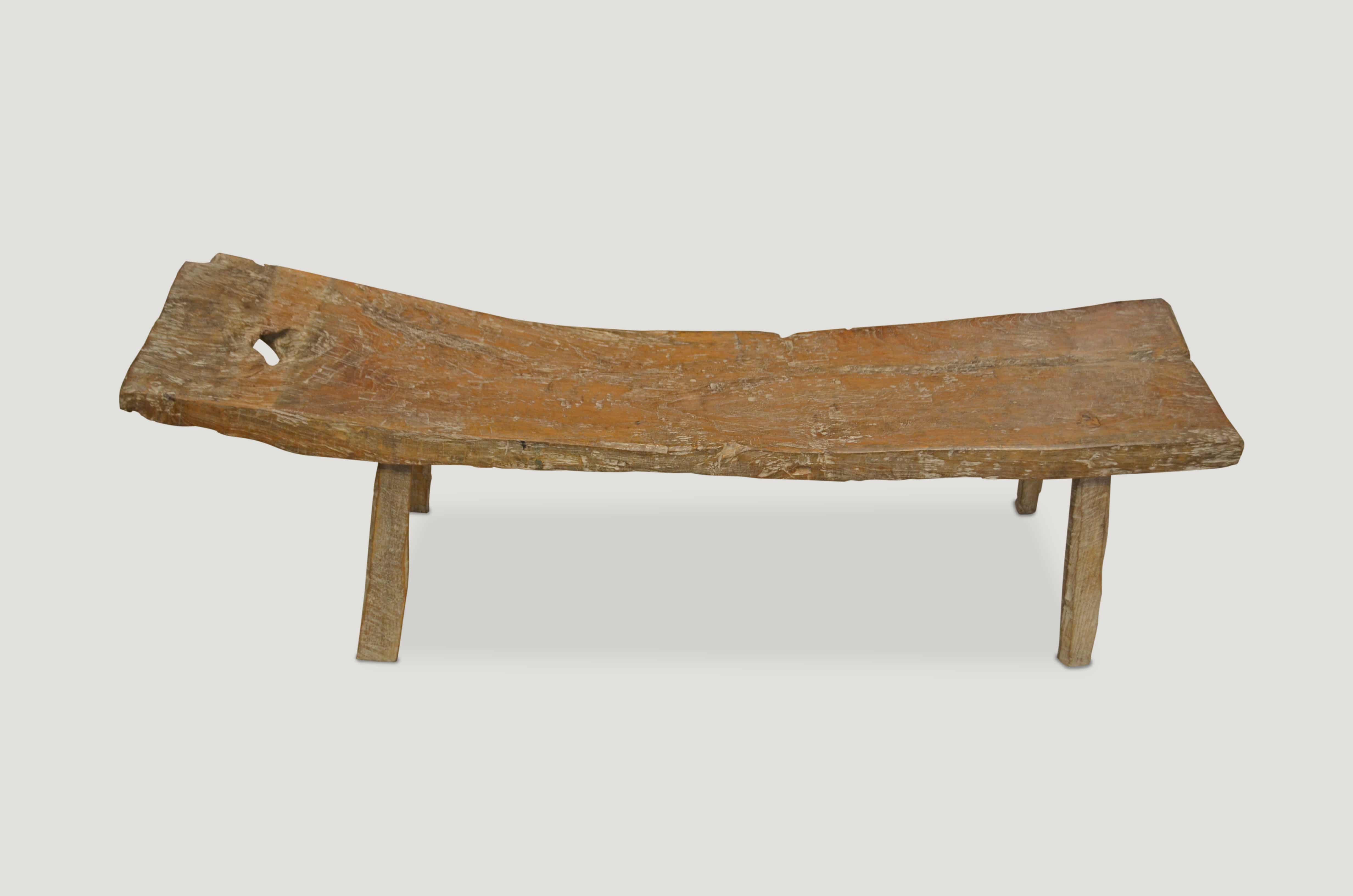 antique teak bench