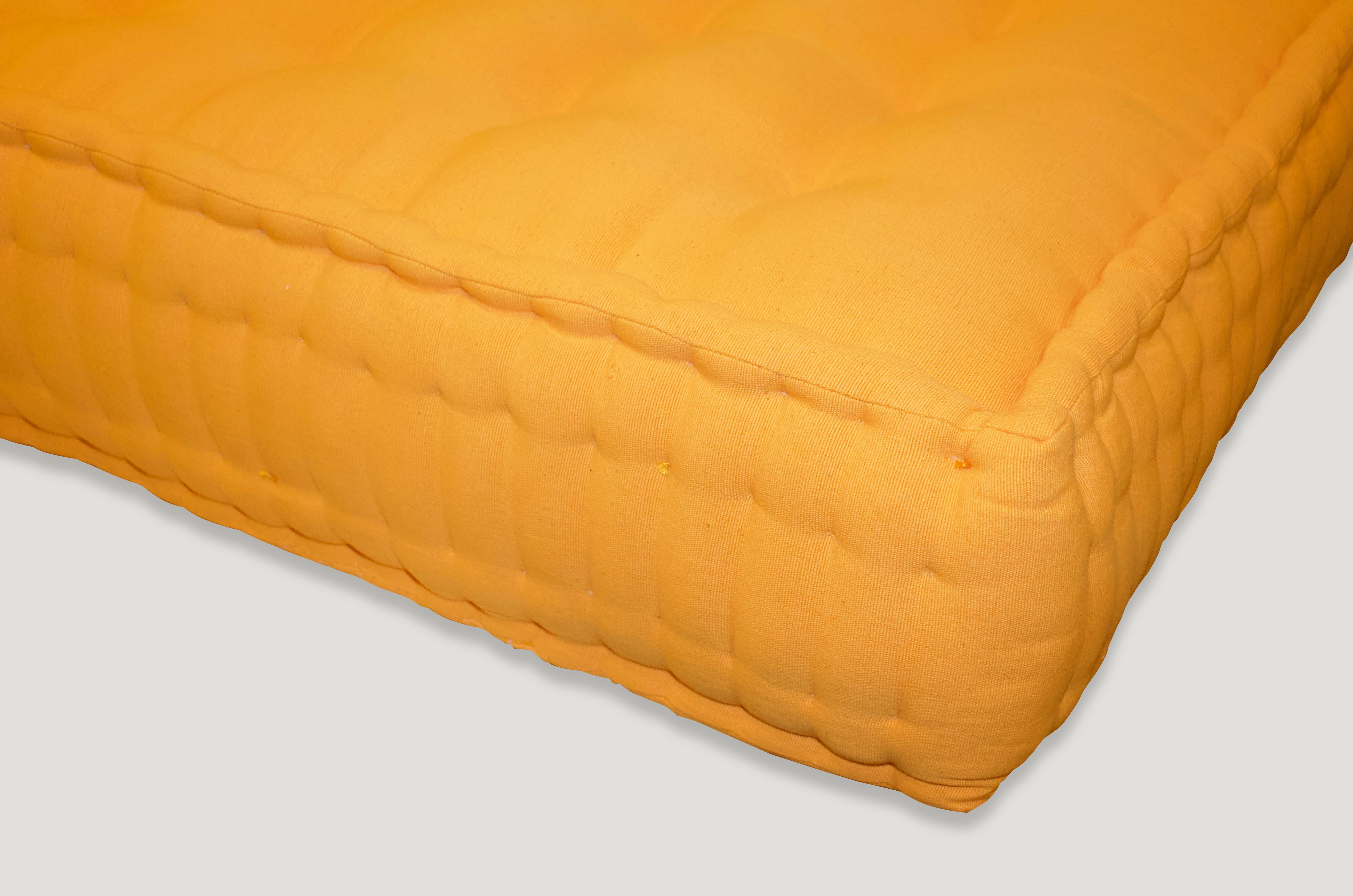 tangerine cotton pillow