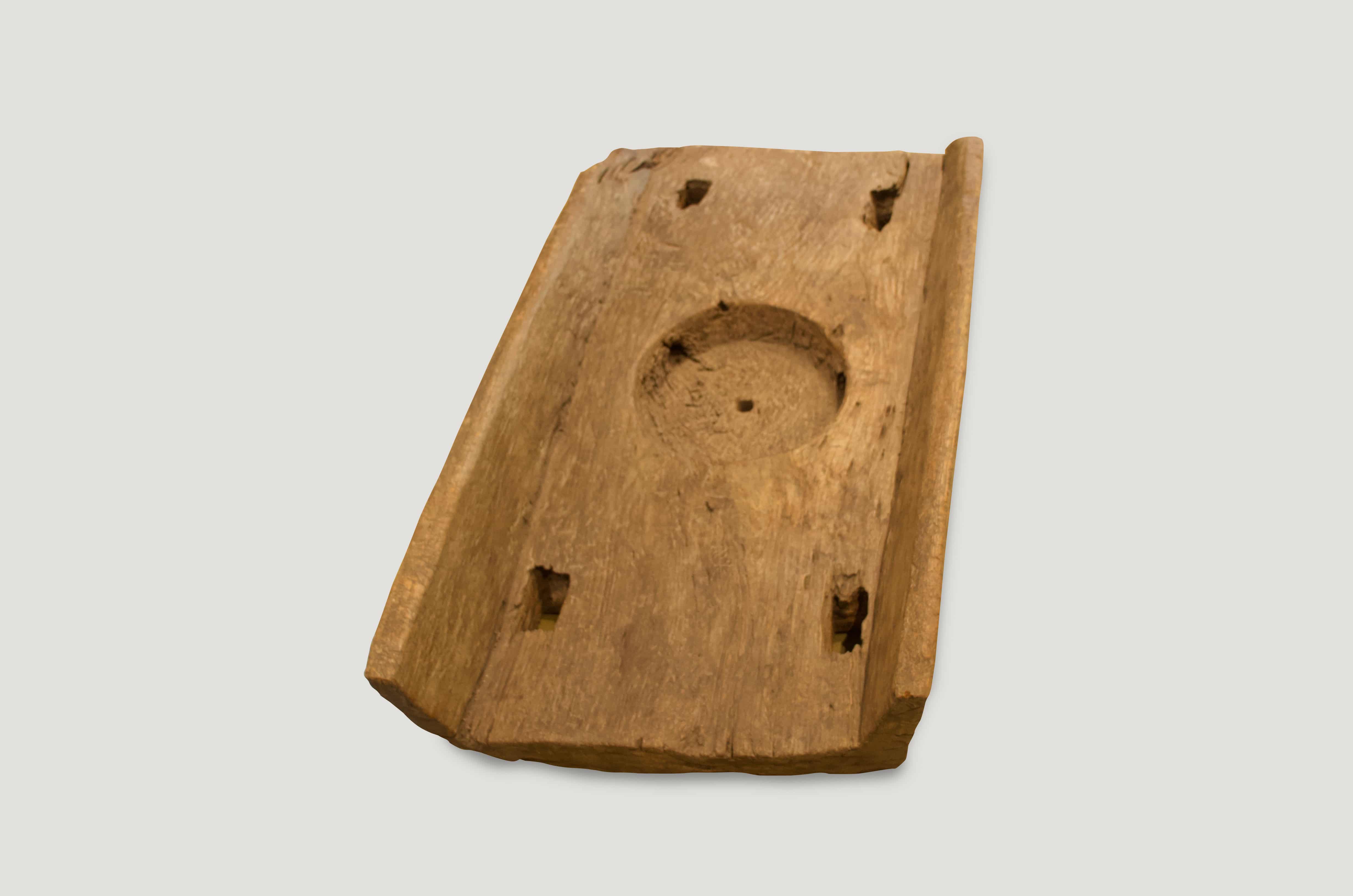 antique teak wood rice pounder