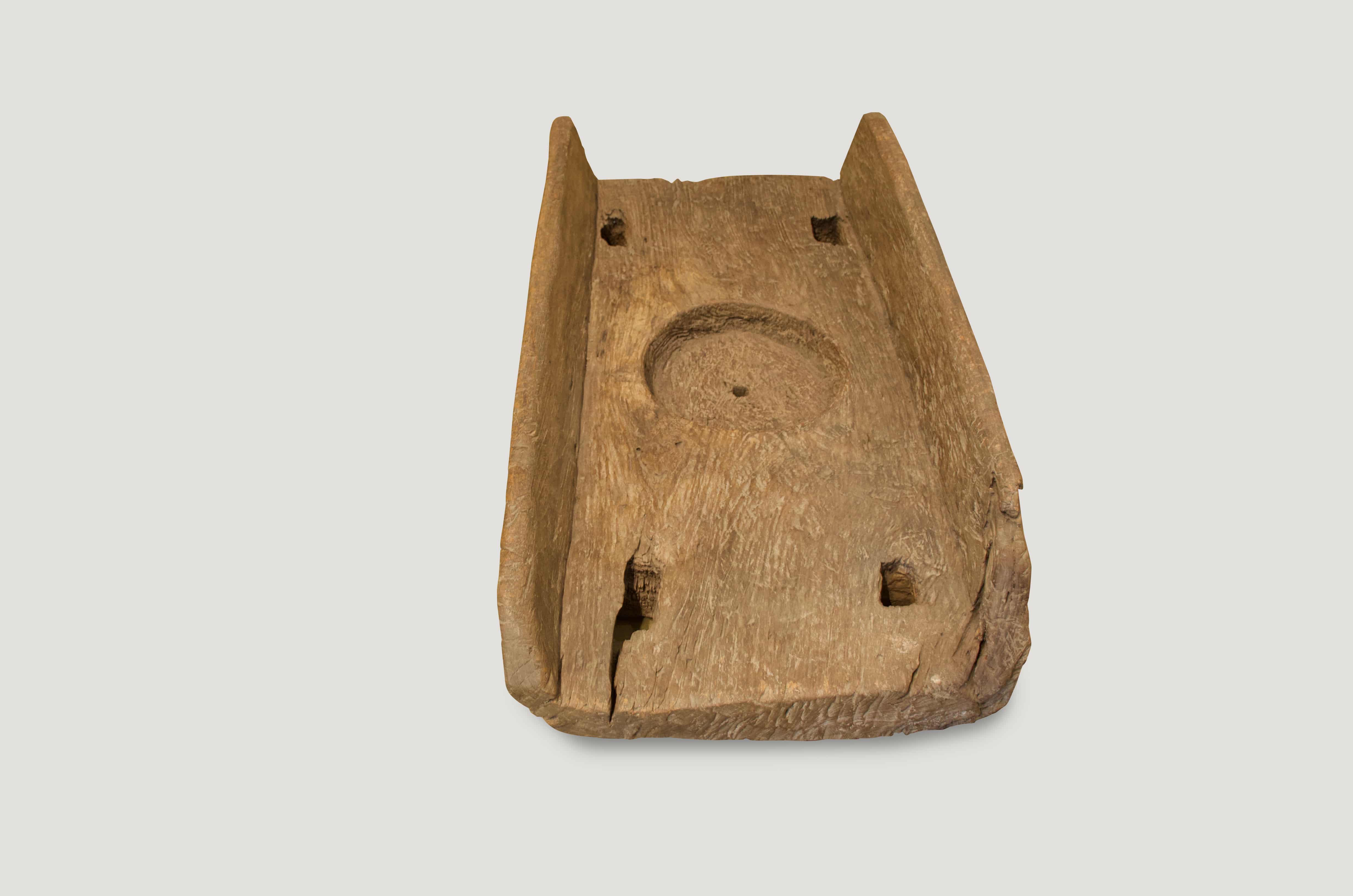 antique teak wood rice pounder