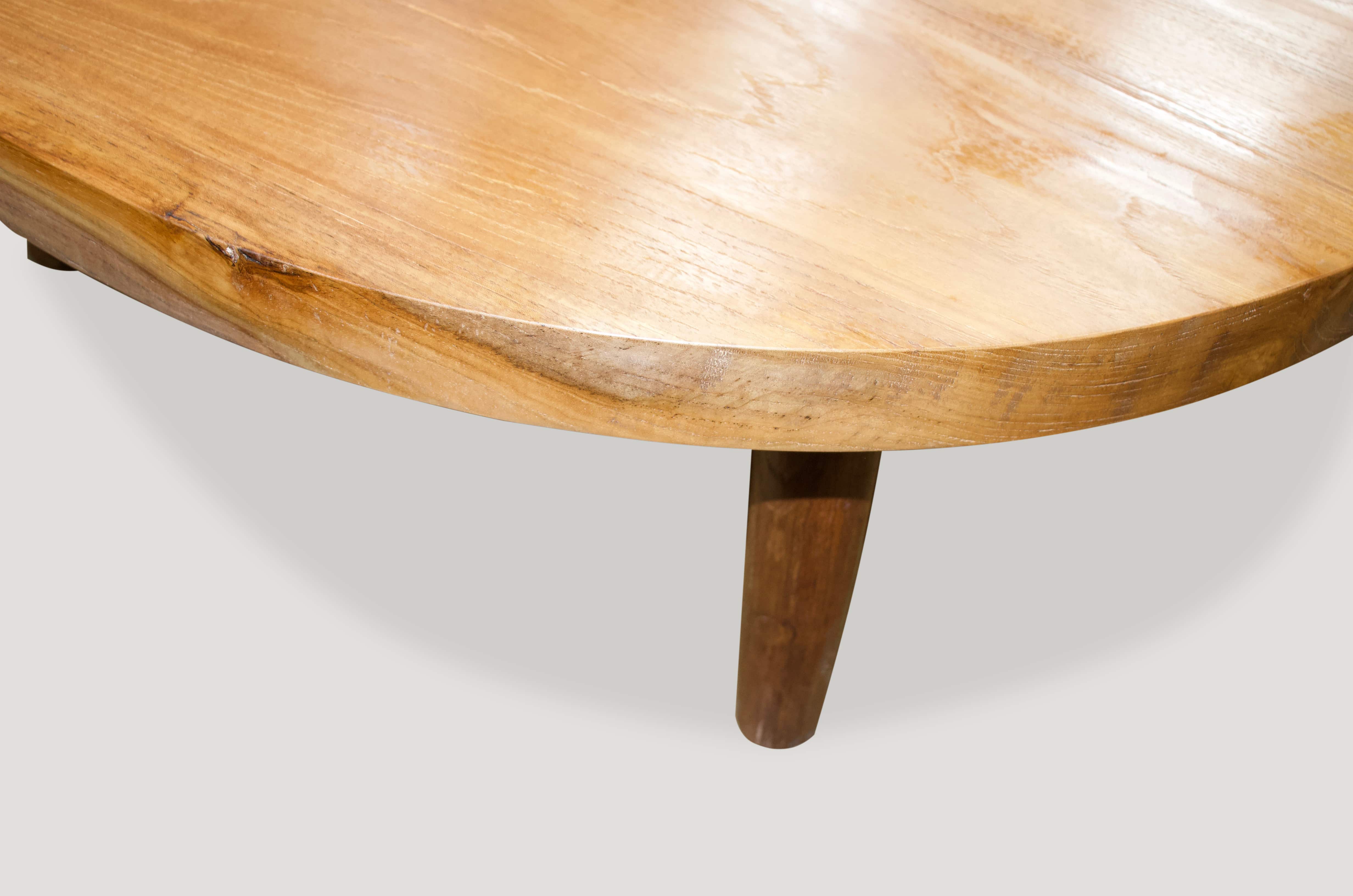 mid century style teak coffee table