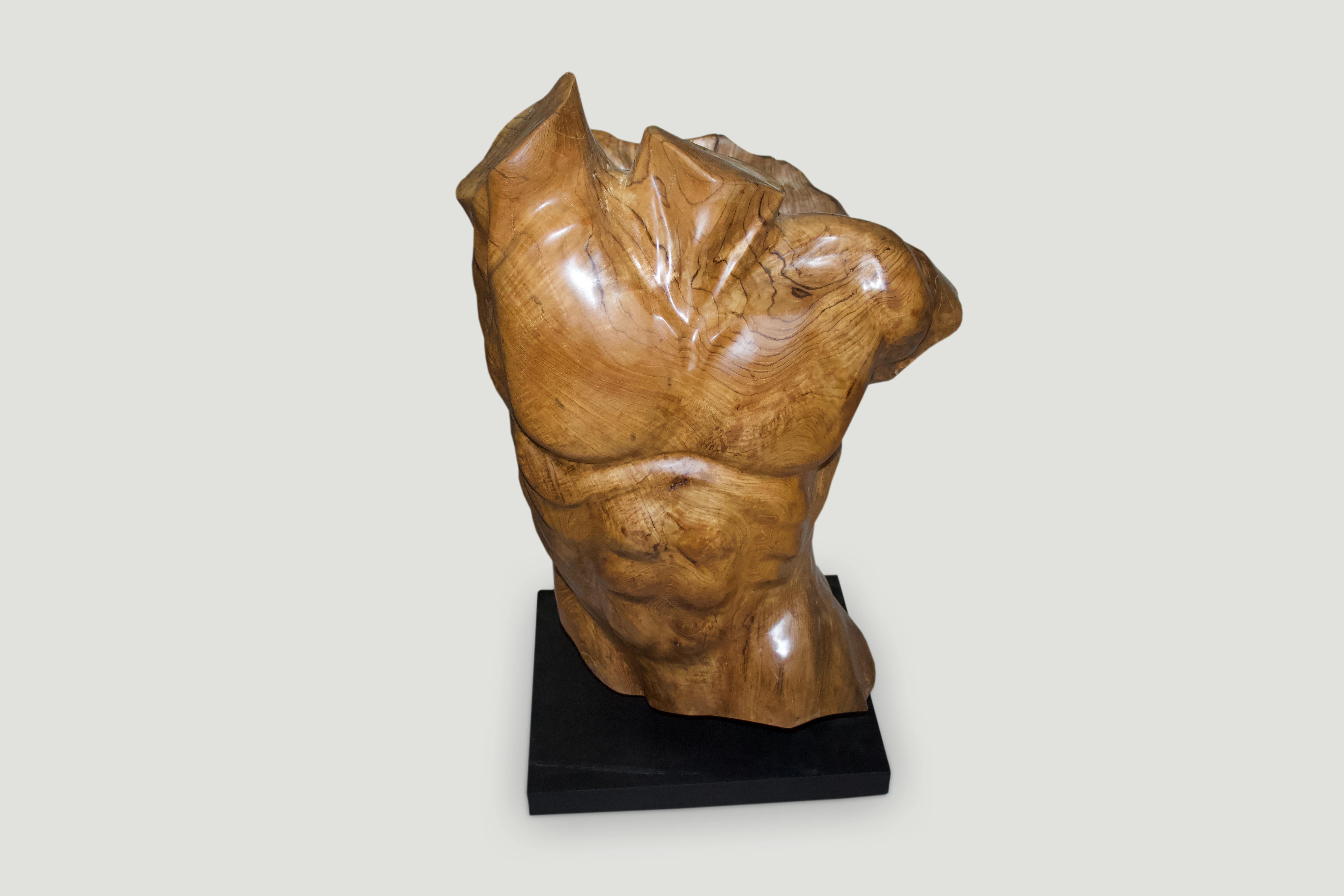 torso made from teak root