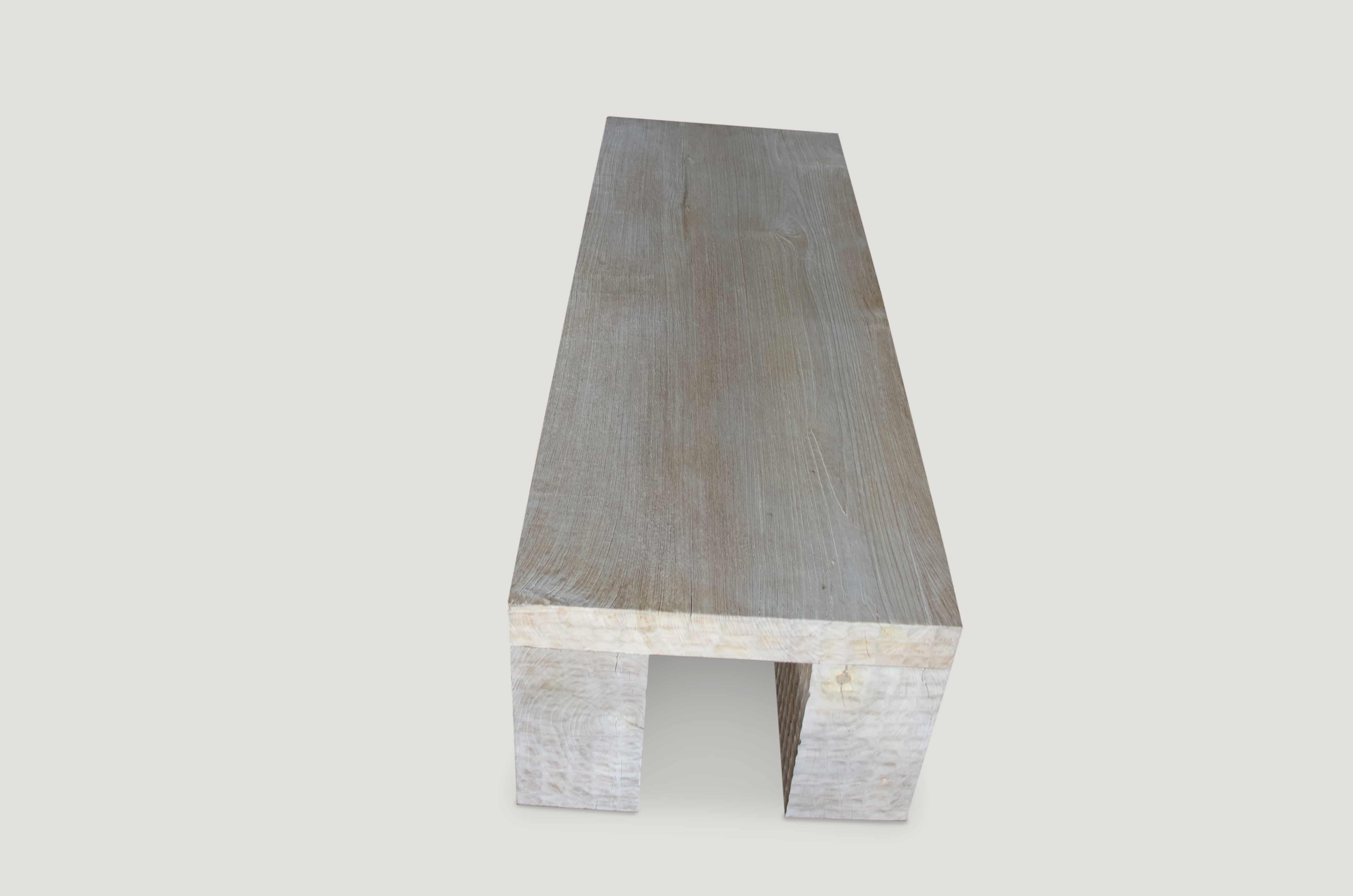 bleached teak wood st. barts coffee table