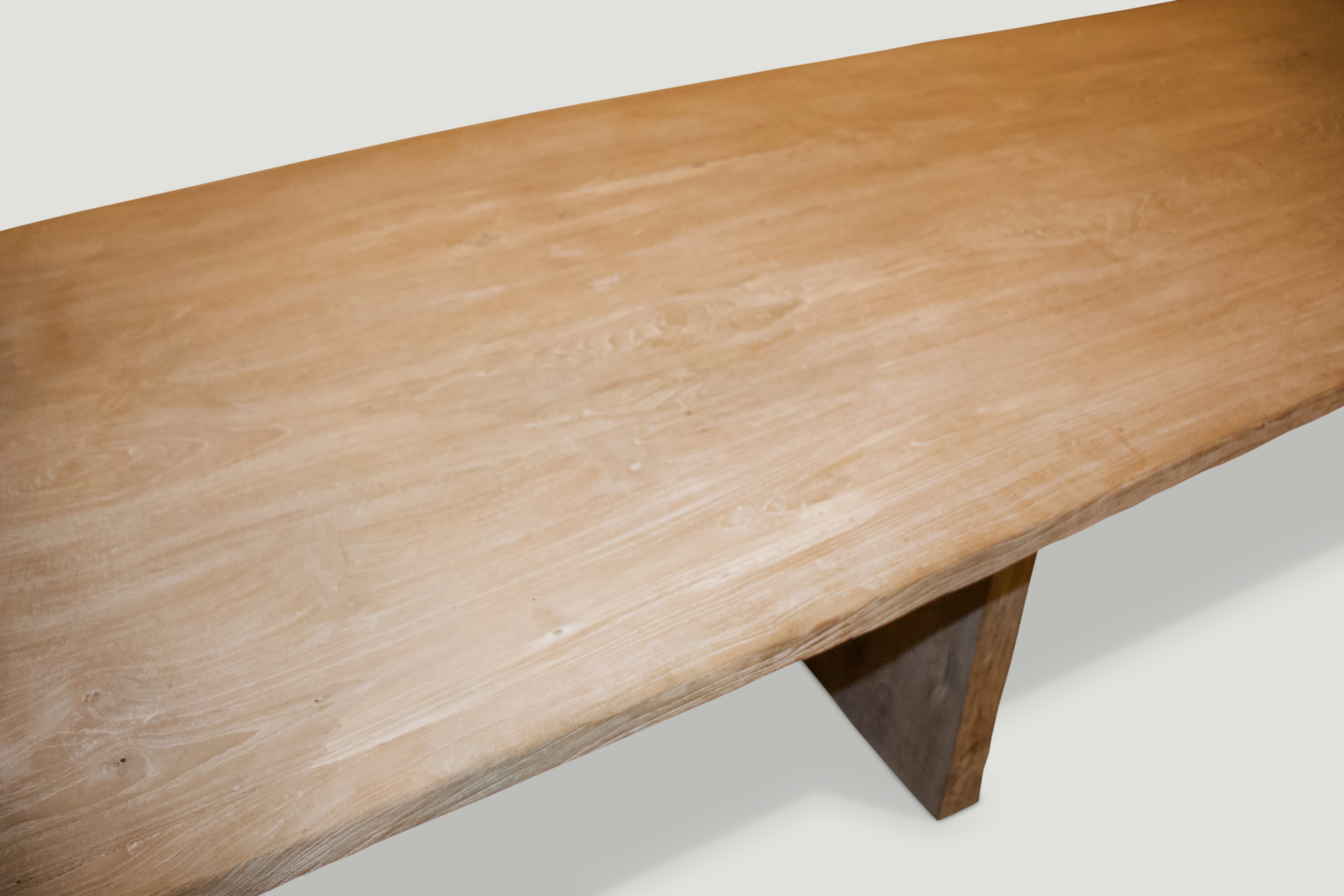 Rustic Solid Teak Wood Dining Table