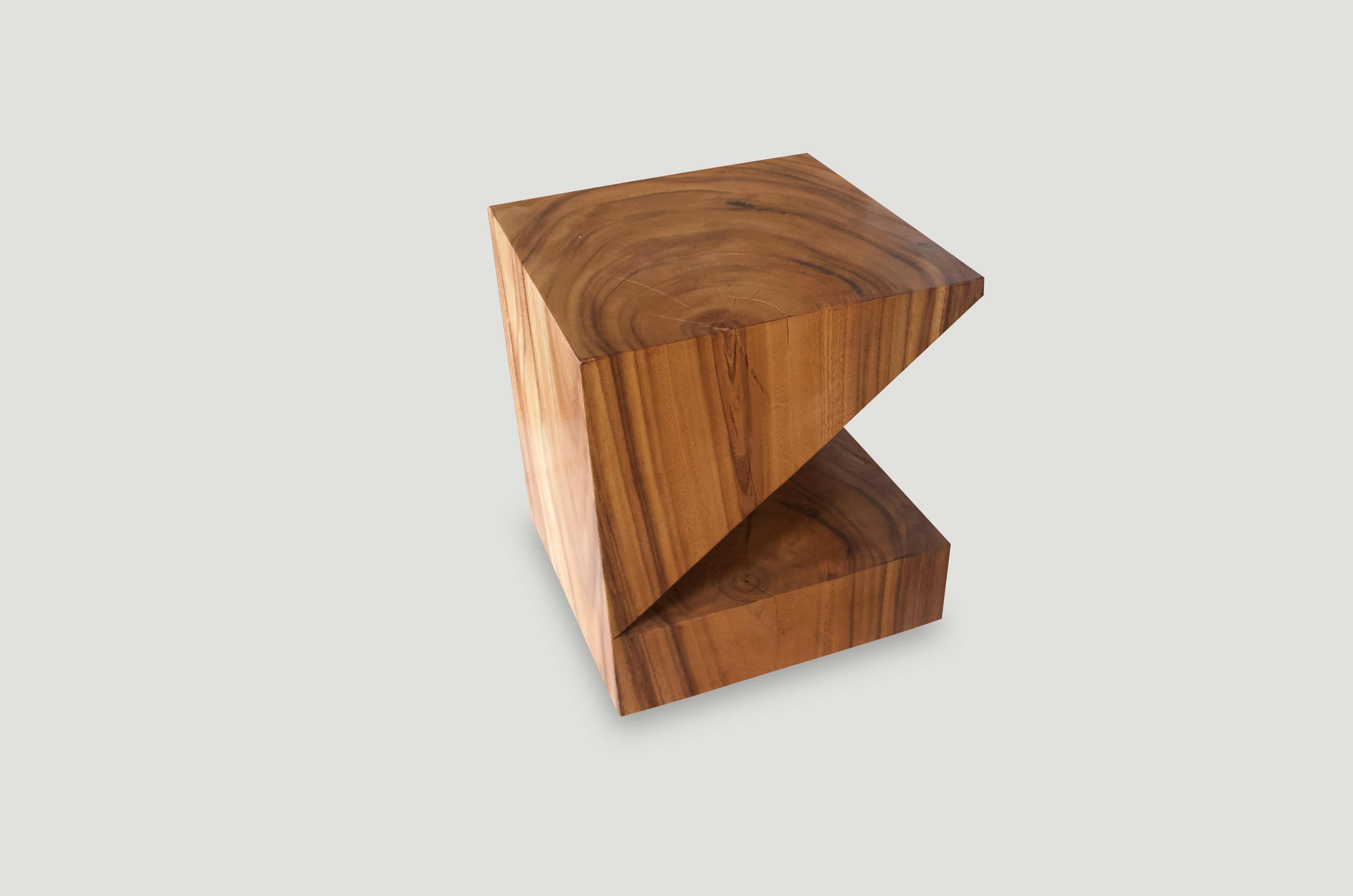 wooden origami side table