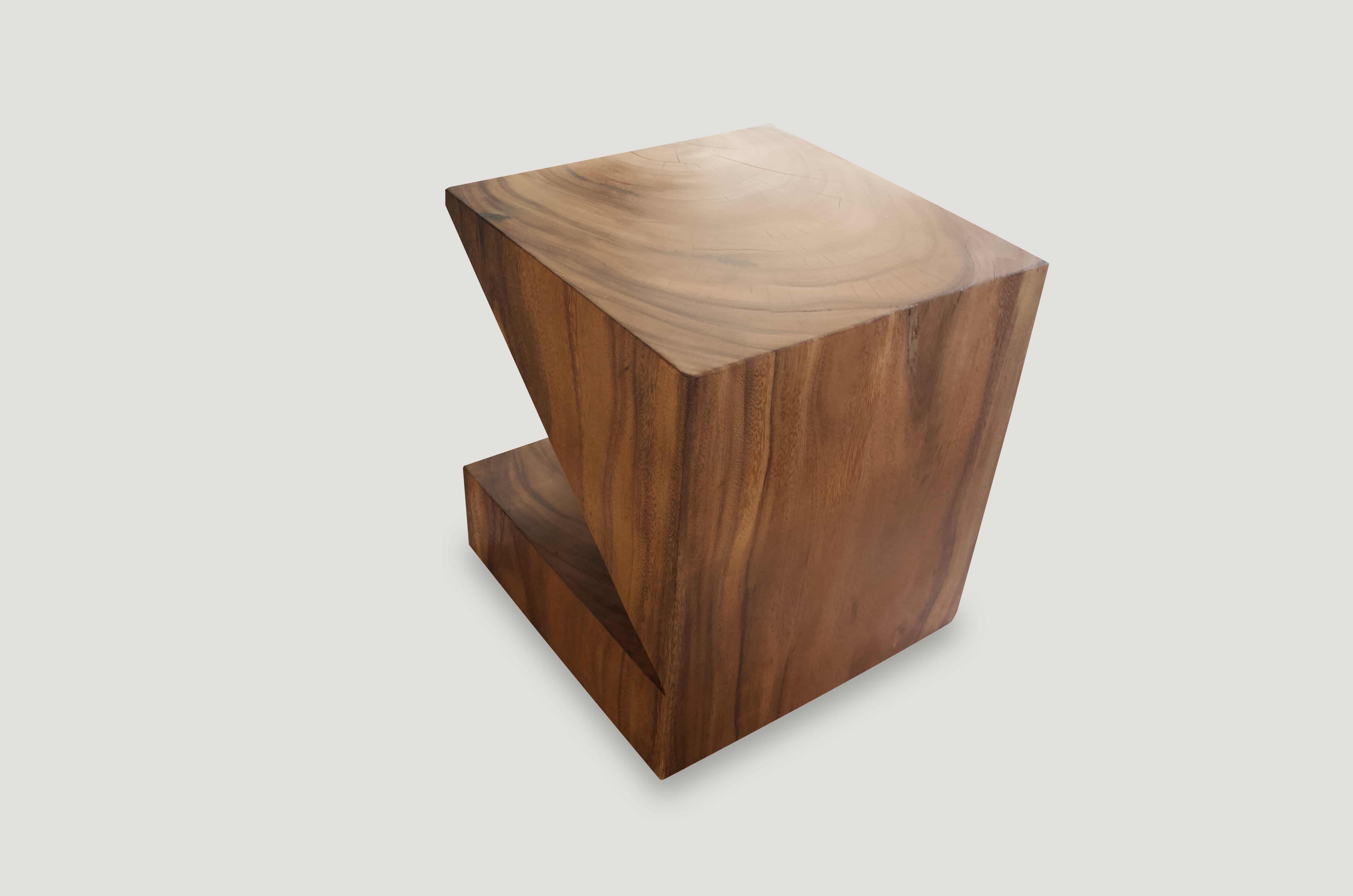 wooden origami side table