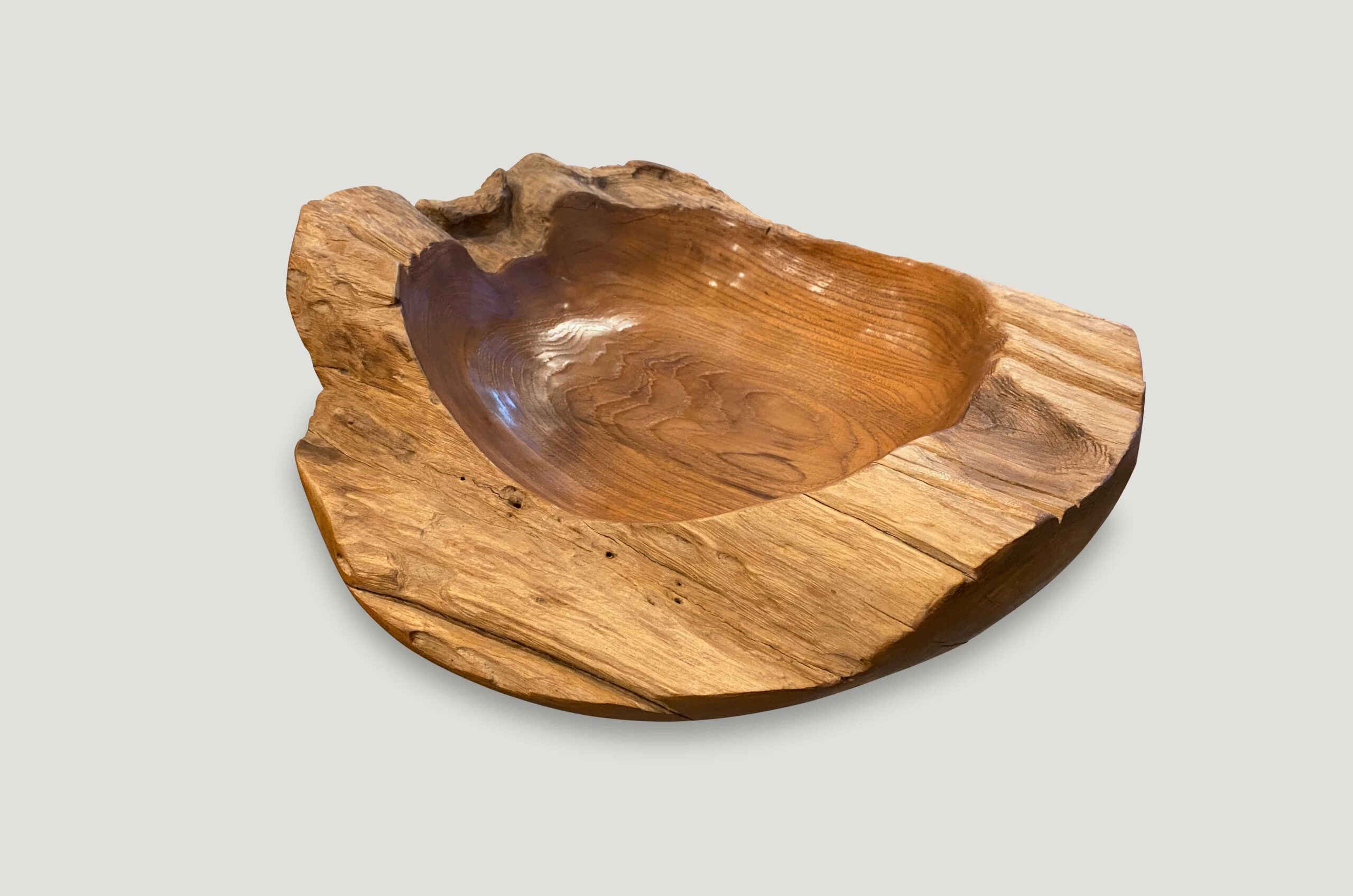 organic teak wood vessel