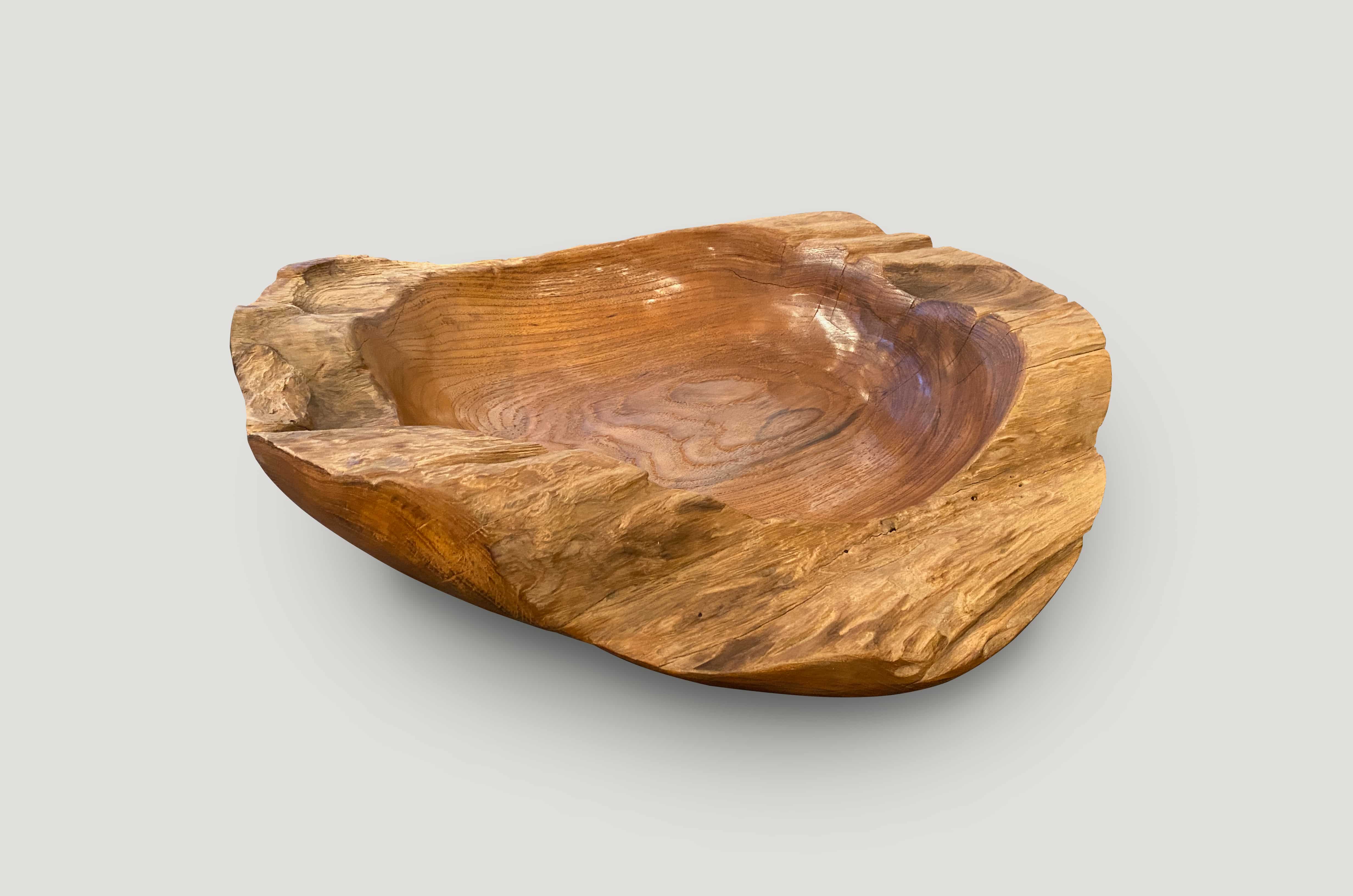 organic teak wood vessel