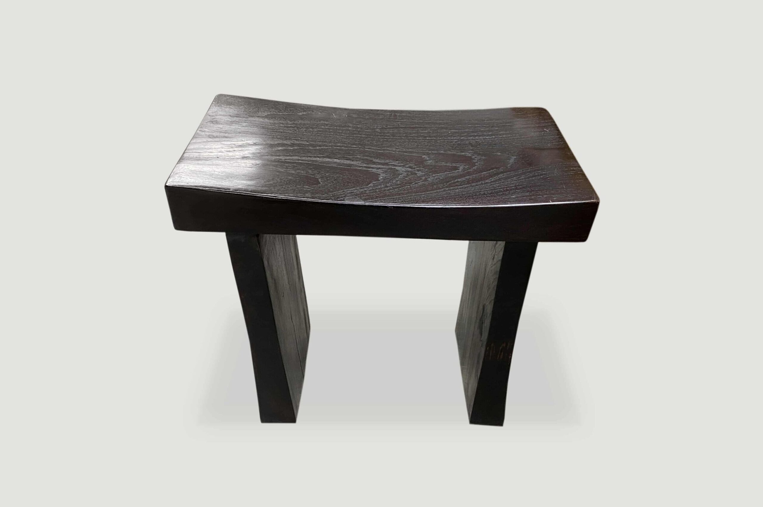 sleek minimalist teak bench