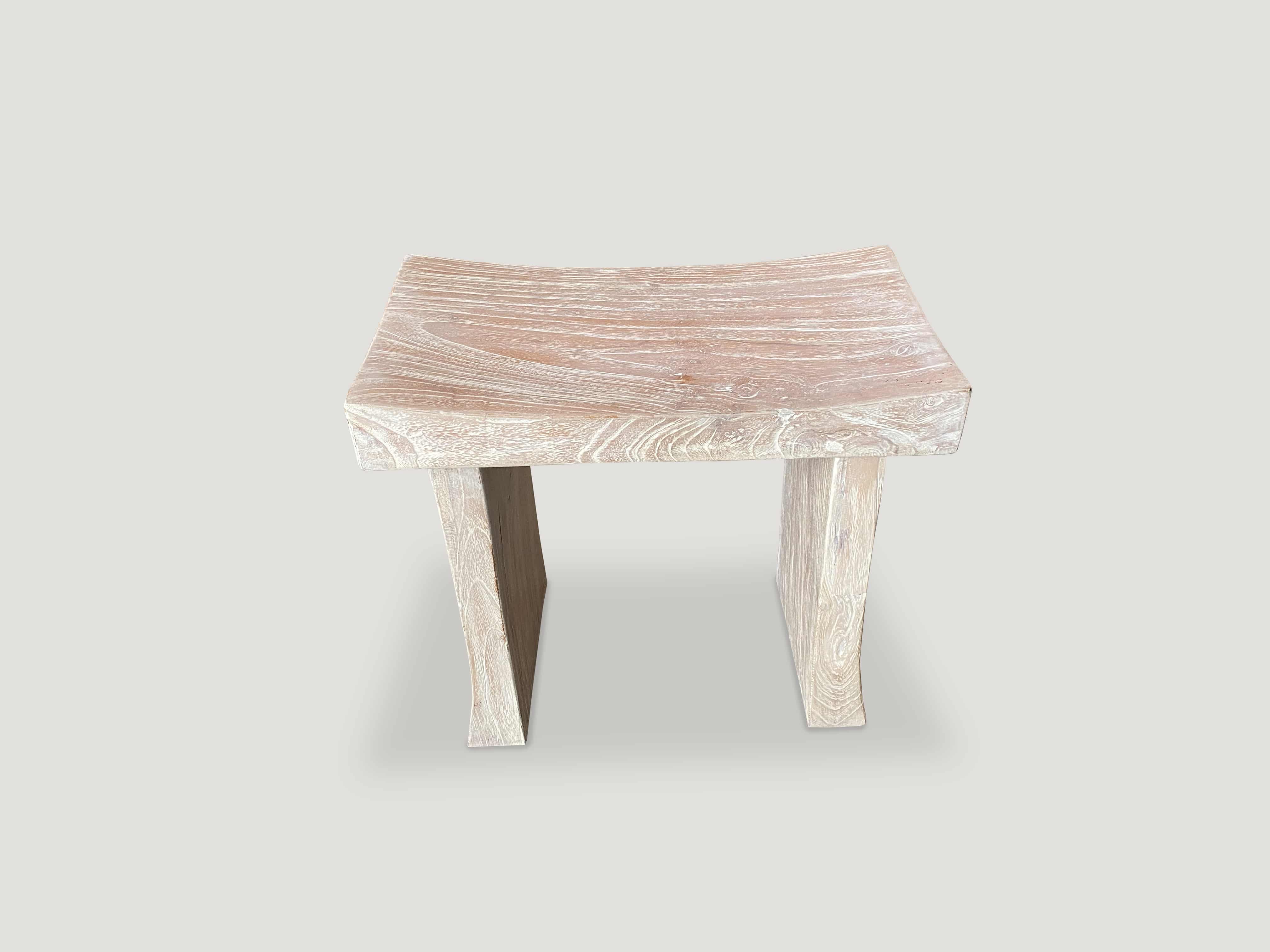 minimalist teak wood bench