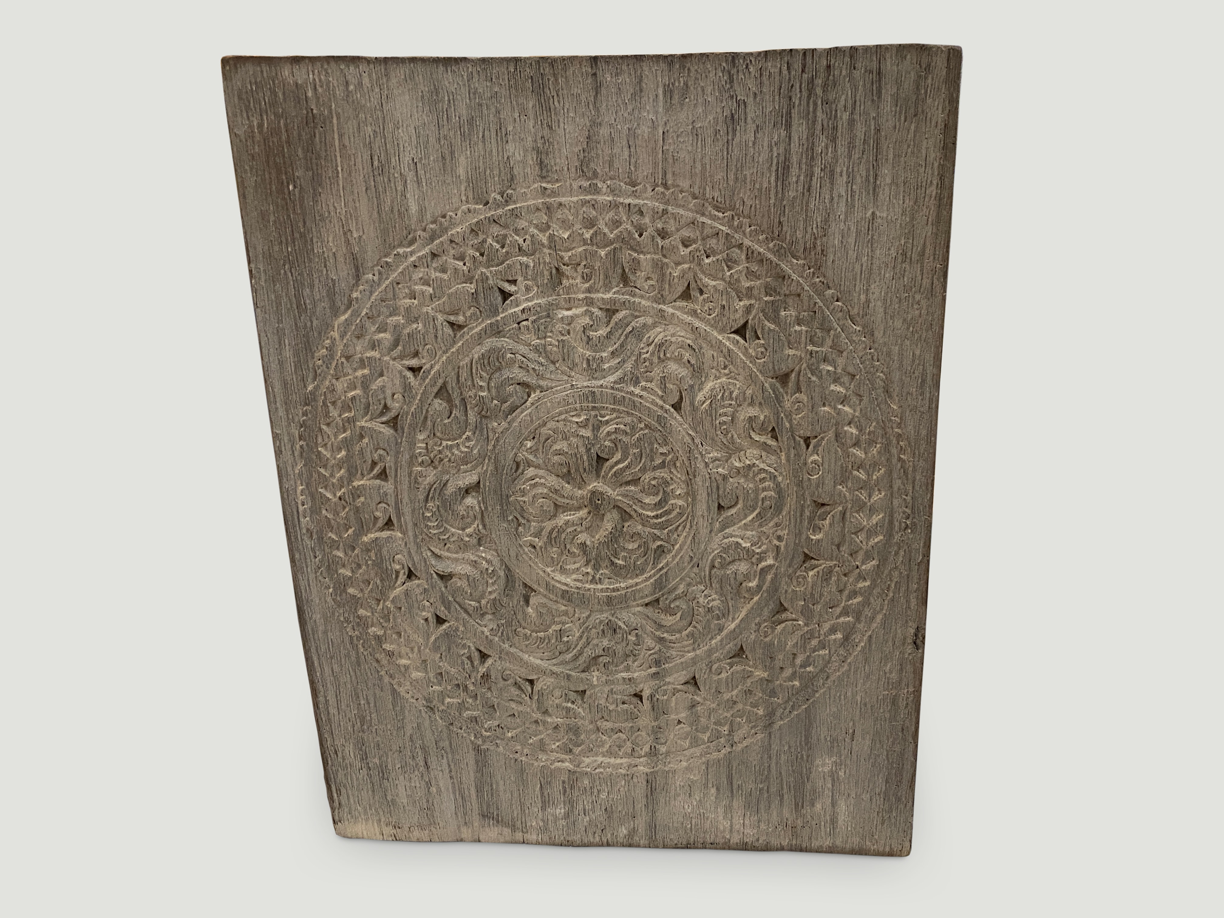 antique teak wood carved panel