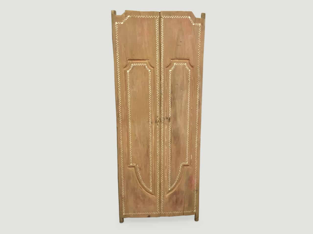 ANTIQUE TEMPLE DOOR WITH SHELL INLAY
