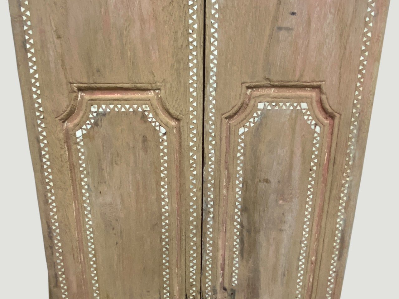 ANTIQUE TEMPLE DOOR WITH SHELL INLAY