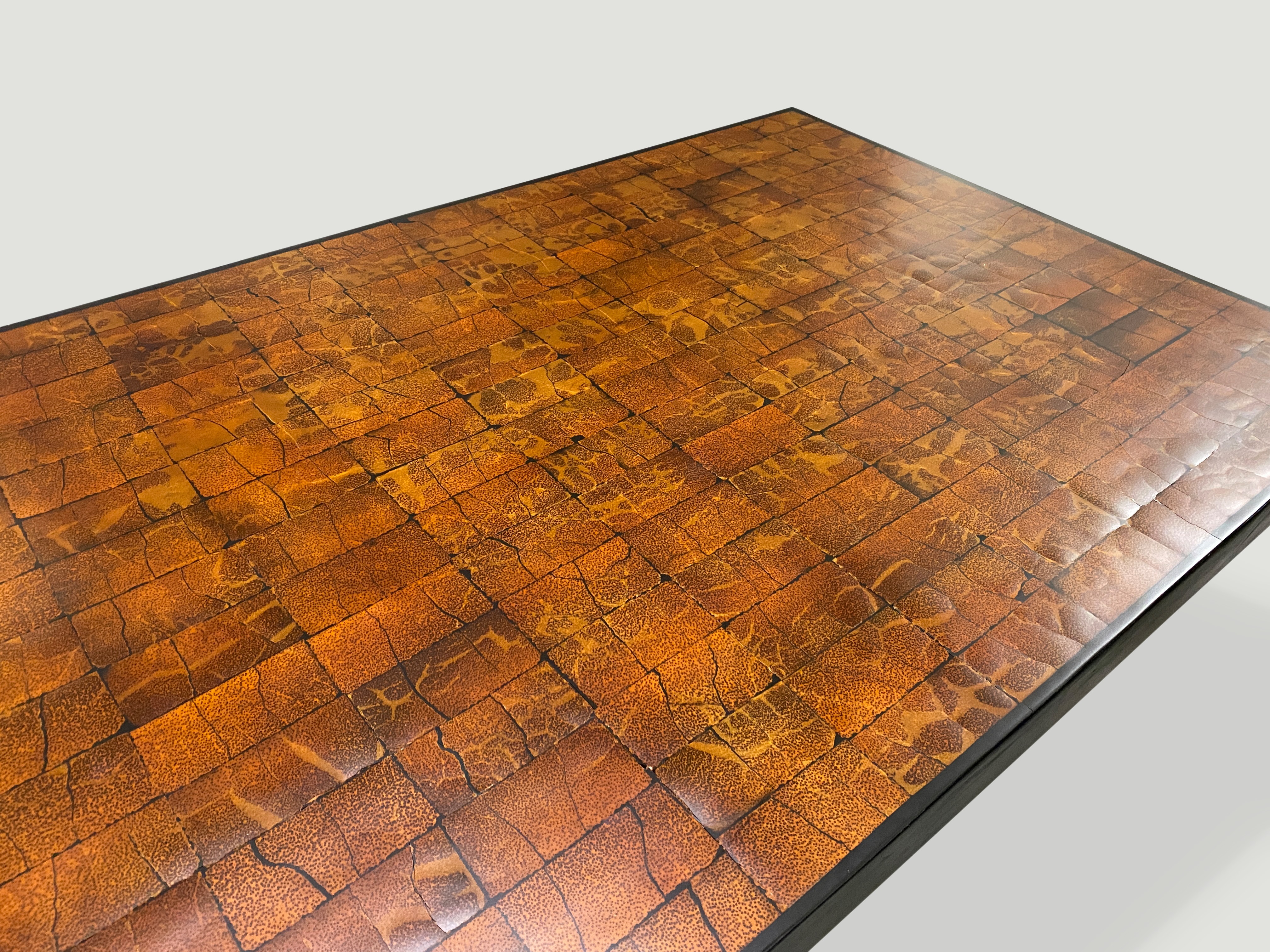 cracked coconut shell coffee table