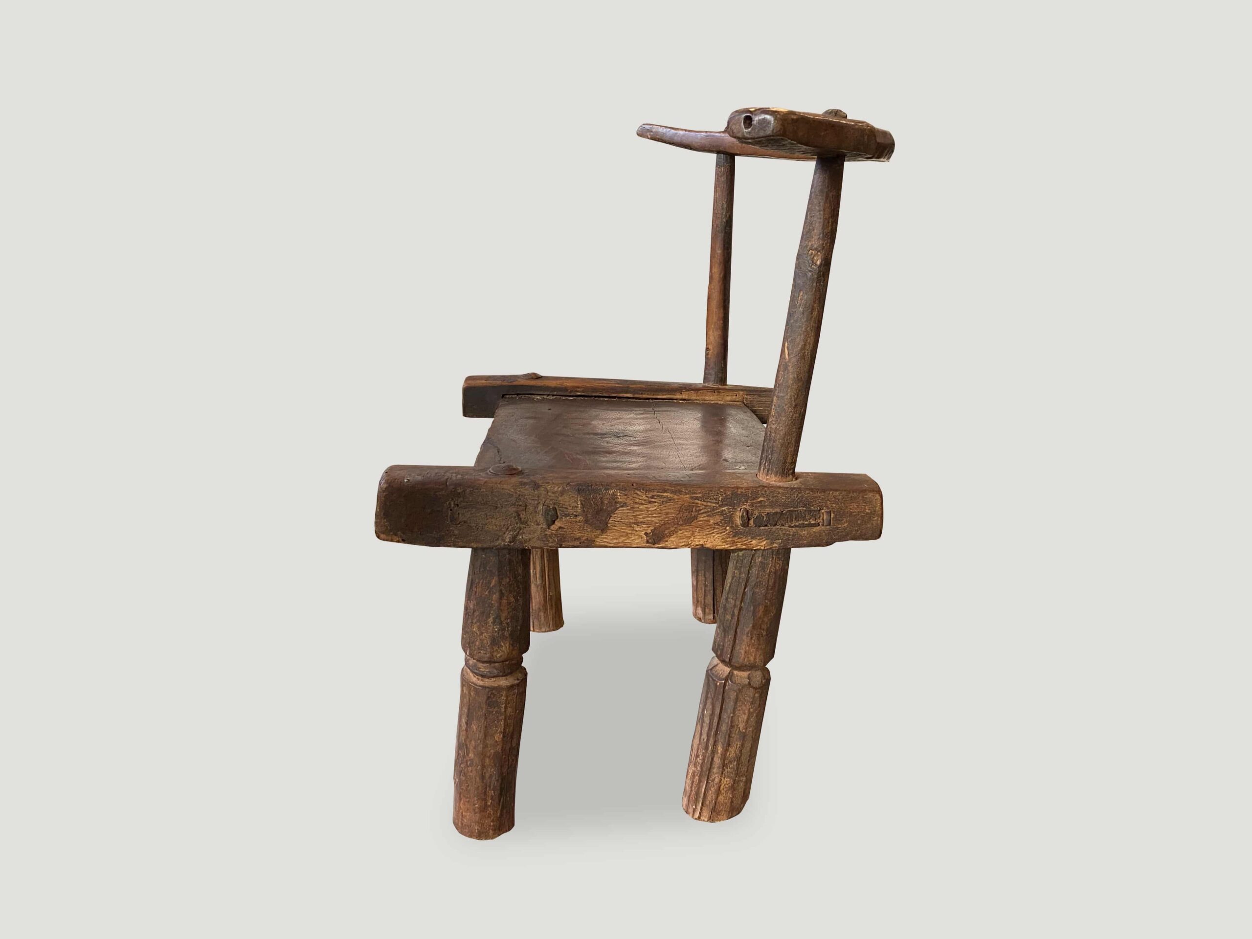 African wooden chair or side table