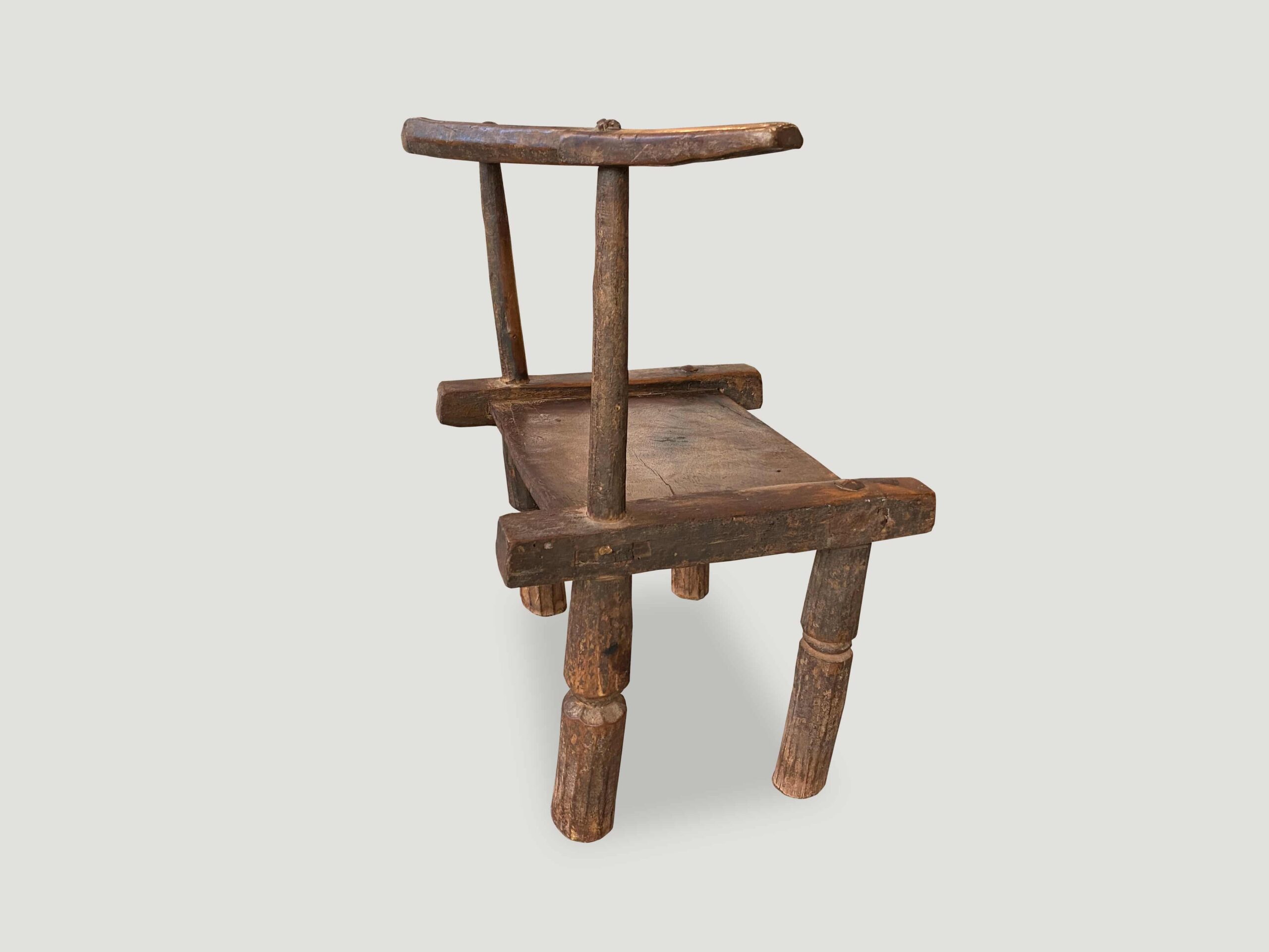 African wooden chair or side table