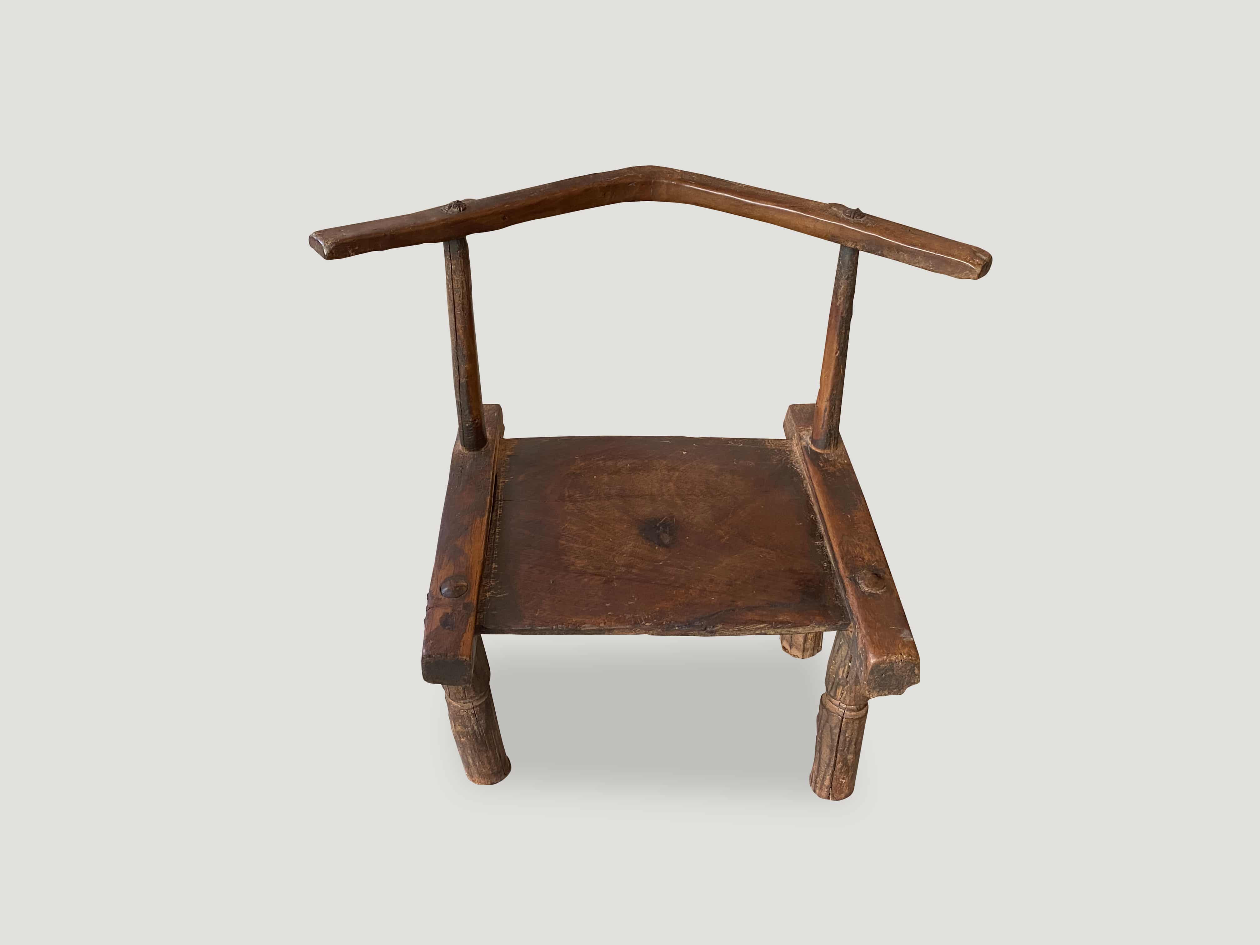 African wooden chair or side table