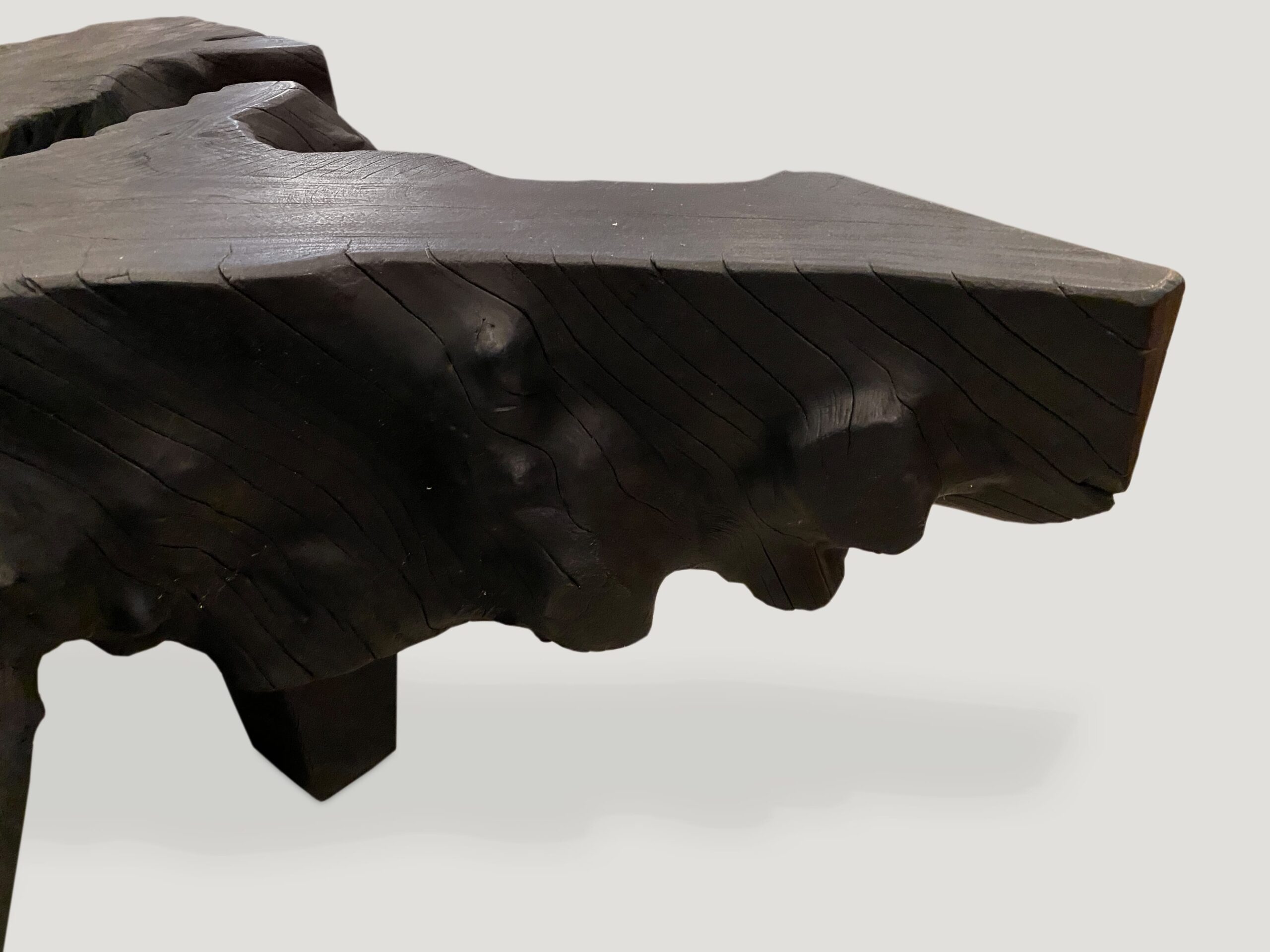 charred mahogany root coffee table