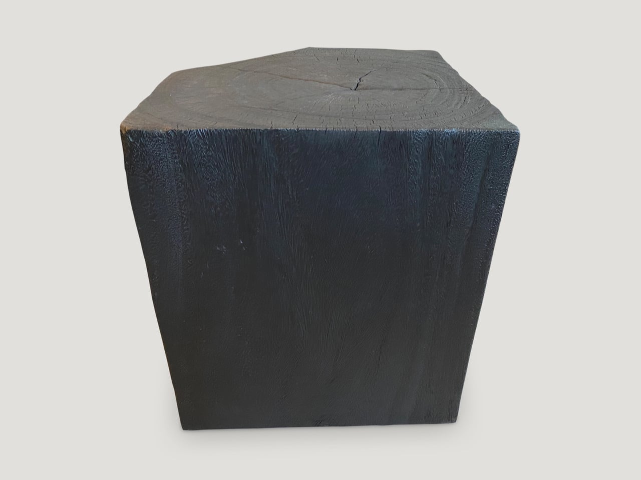 modular charred suar wood side table