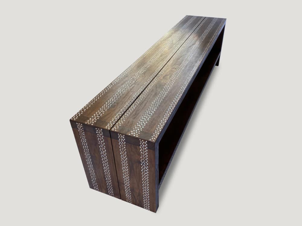 Shell Inlaid Console Table 88JB - Andrianna Shamaris