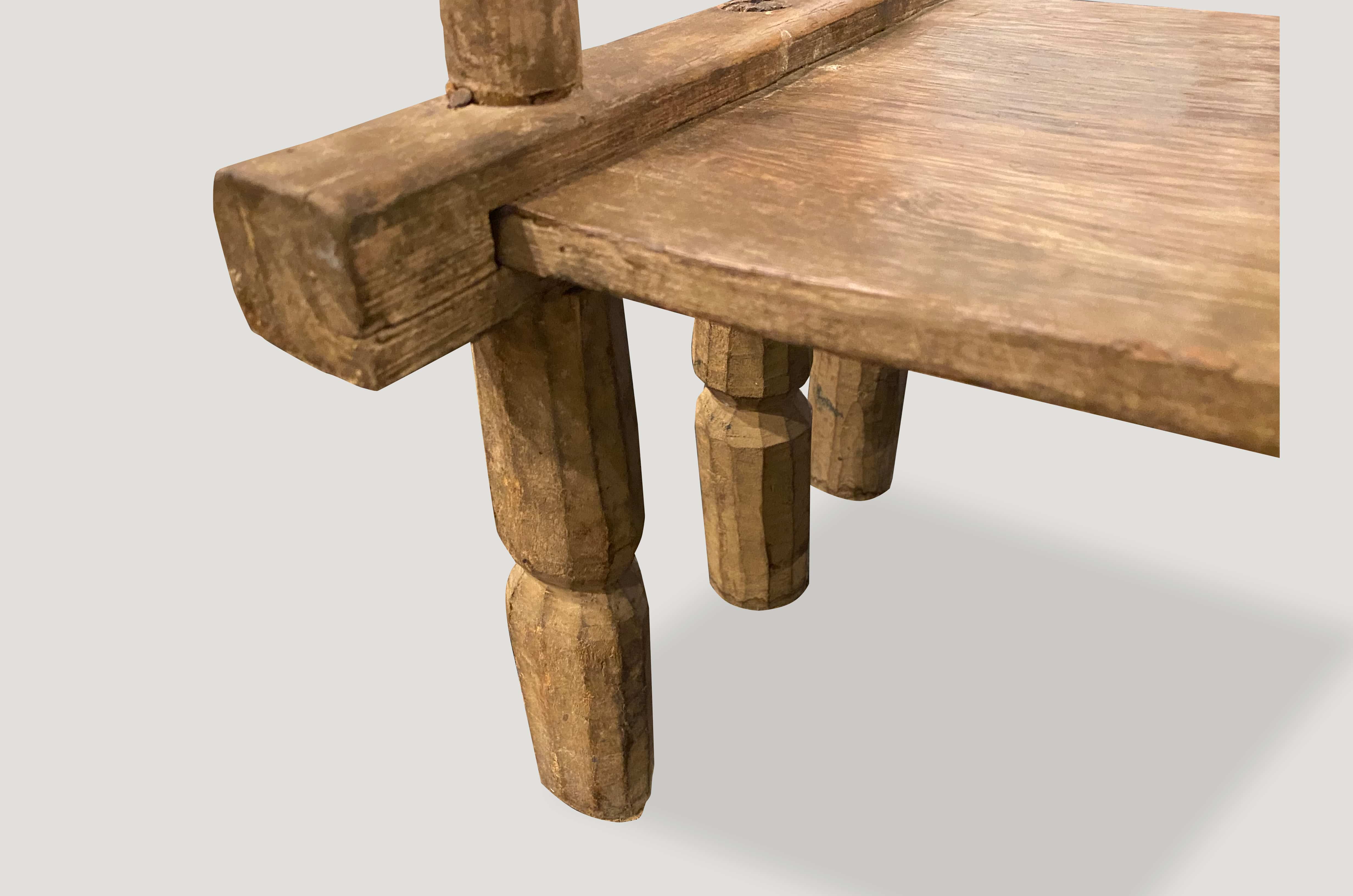 african wood chair or side table, ivory coast