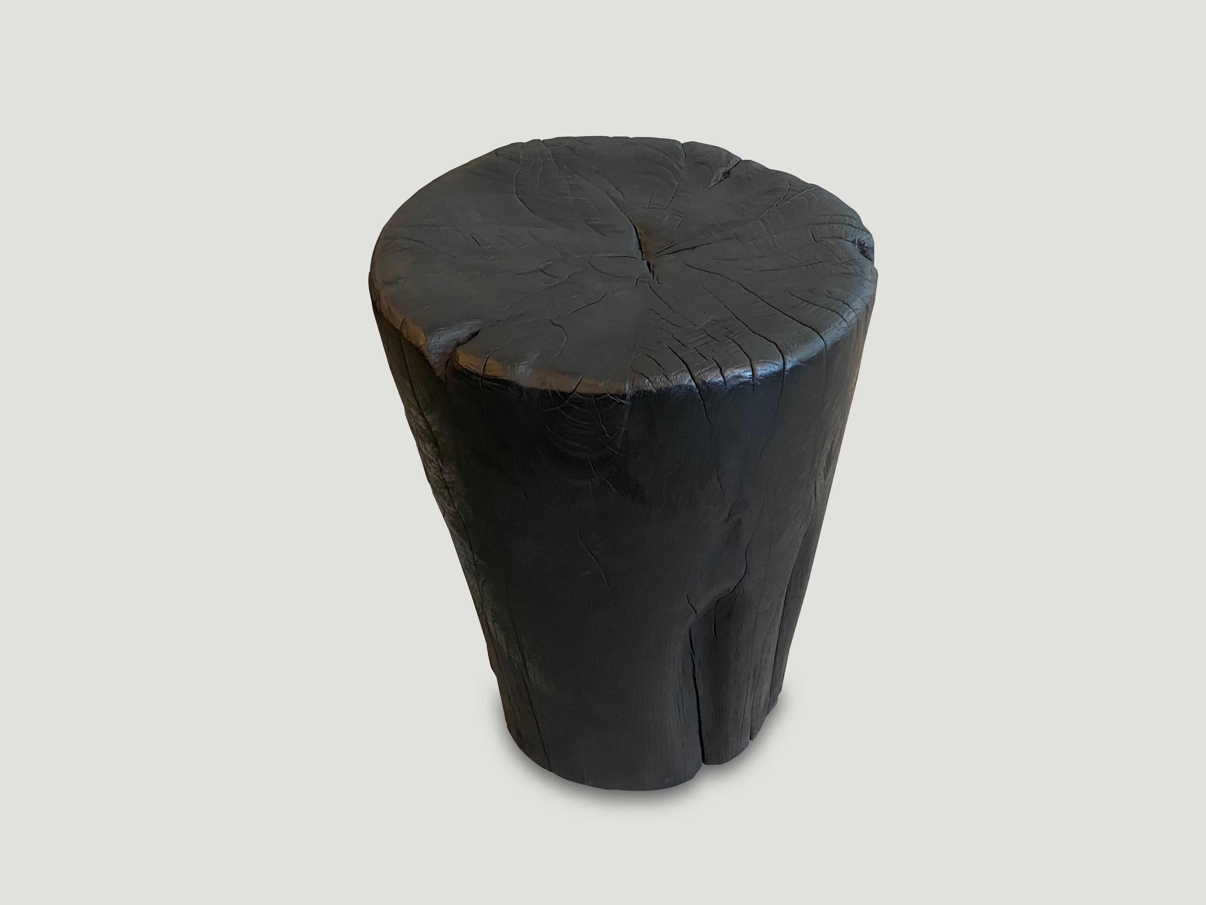 Reclaimed teak wood side table or stool.