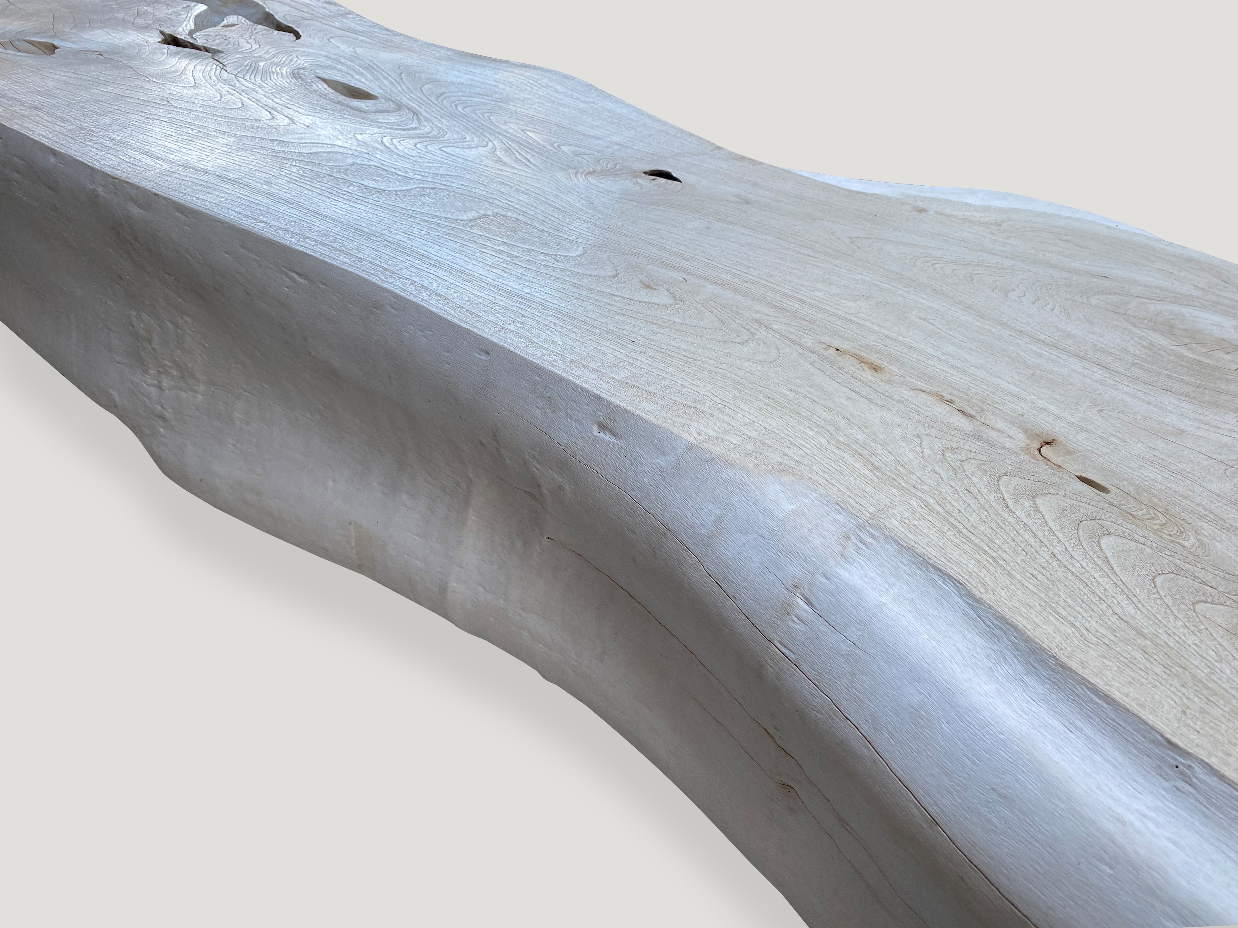 reclaimed teak wood root log or bench