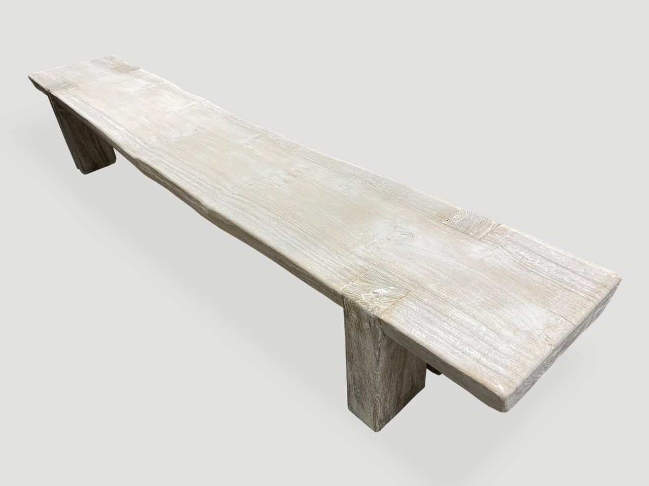 reclaimed teak wood bench