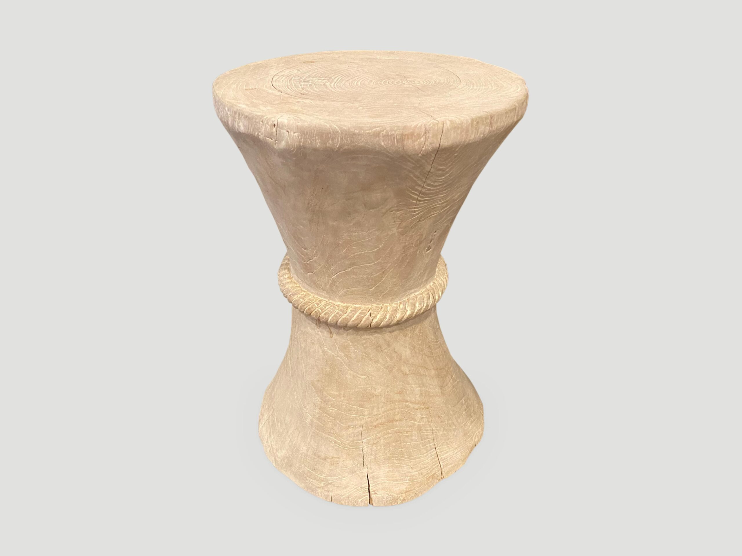 white washed stool