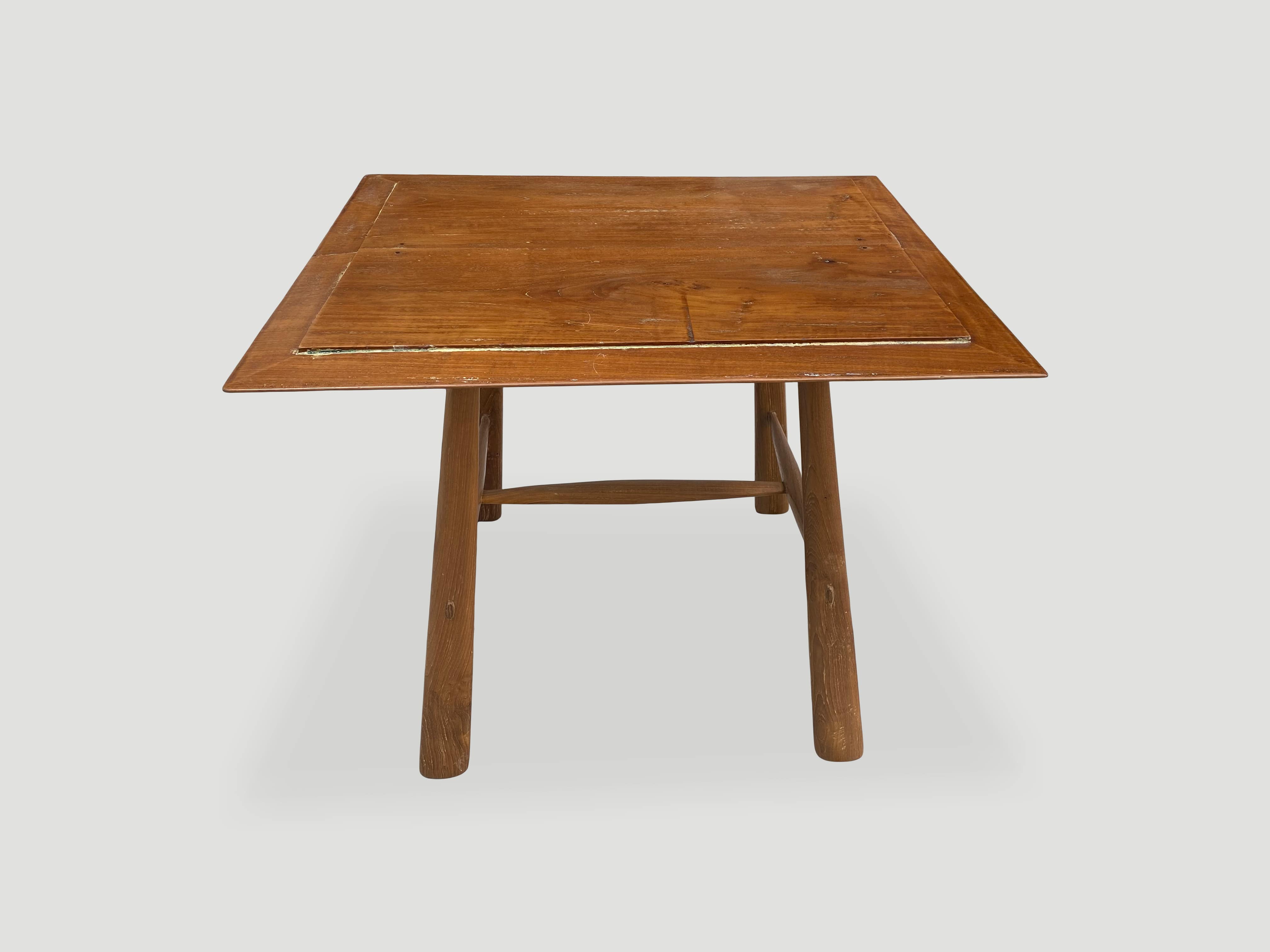 MID CENTURY COUTURE TEAK COCKTAIL TABLE, CARD TABLE OR ENTRY TABLE.