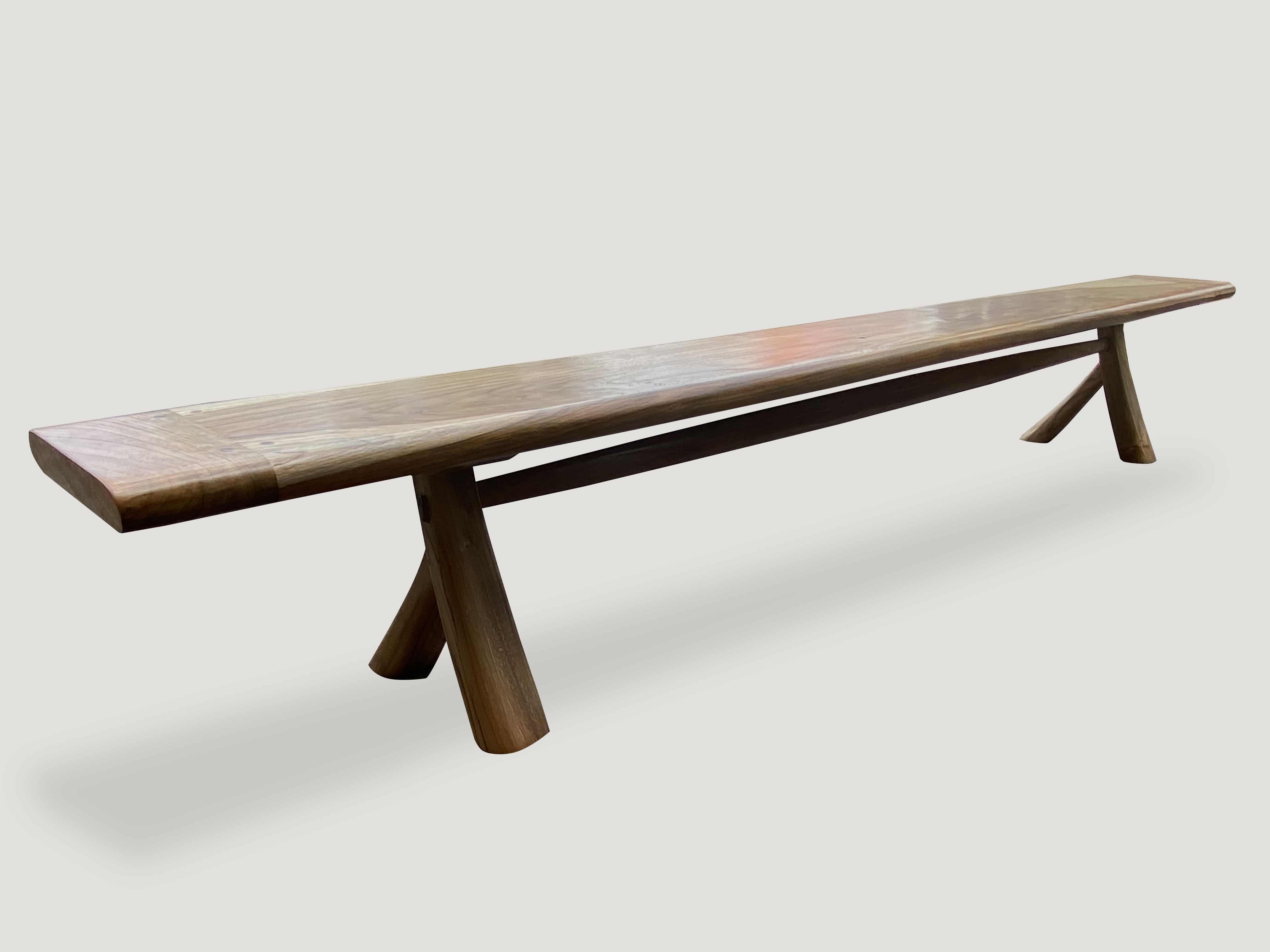 mid century couture long bench