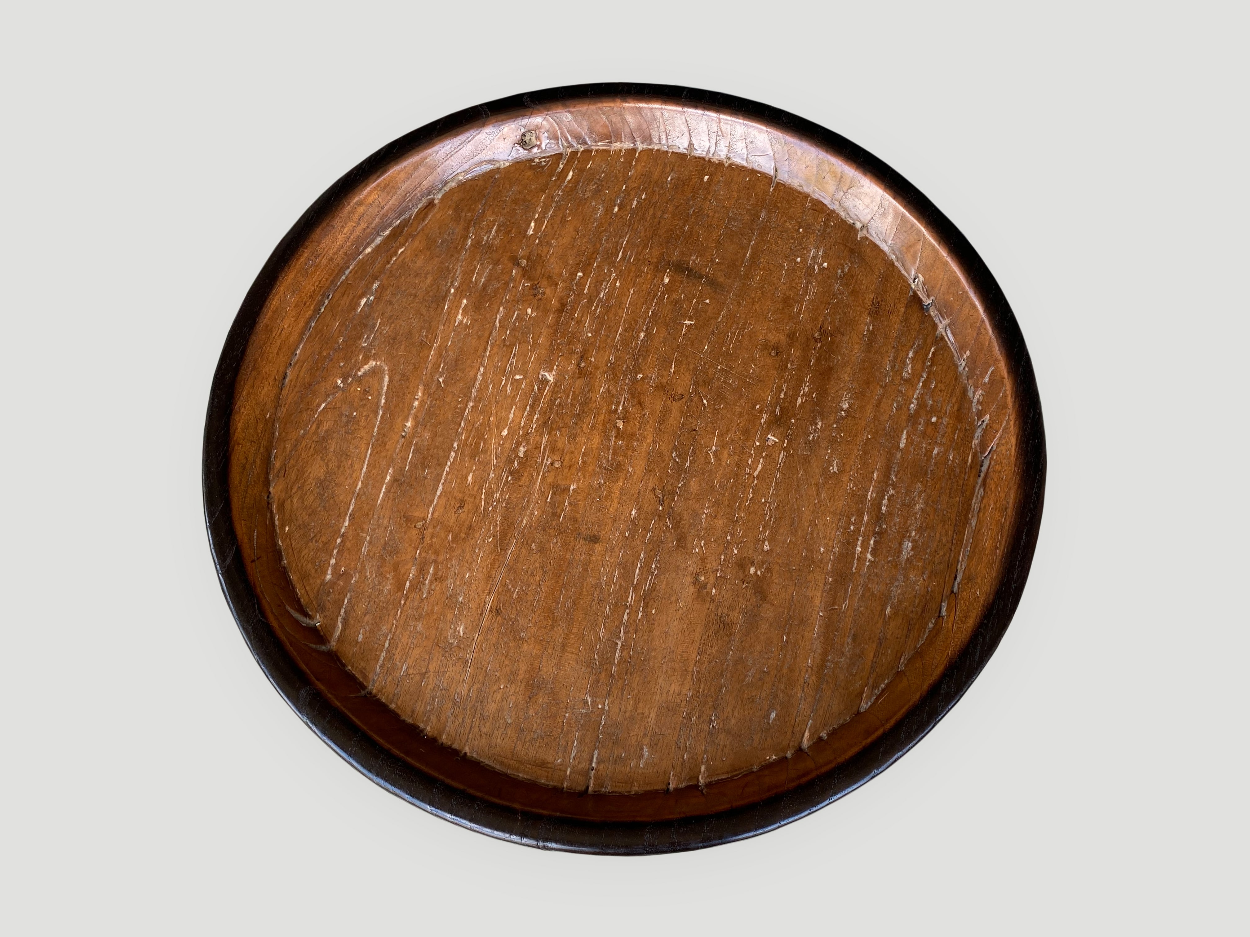 mid century antique wood bowl