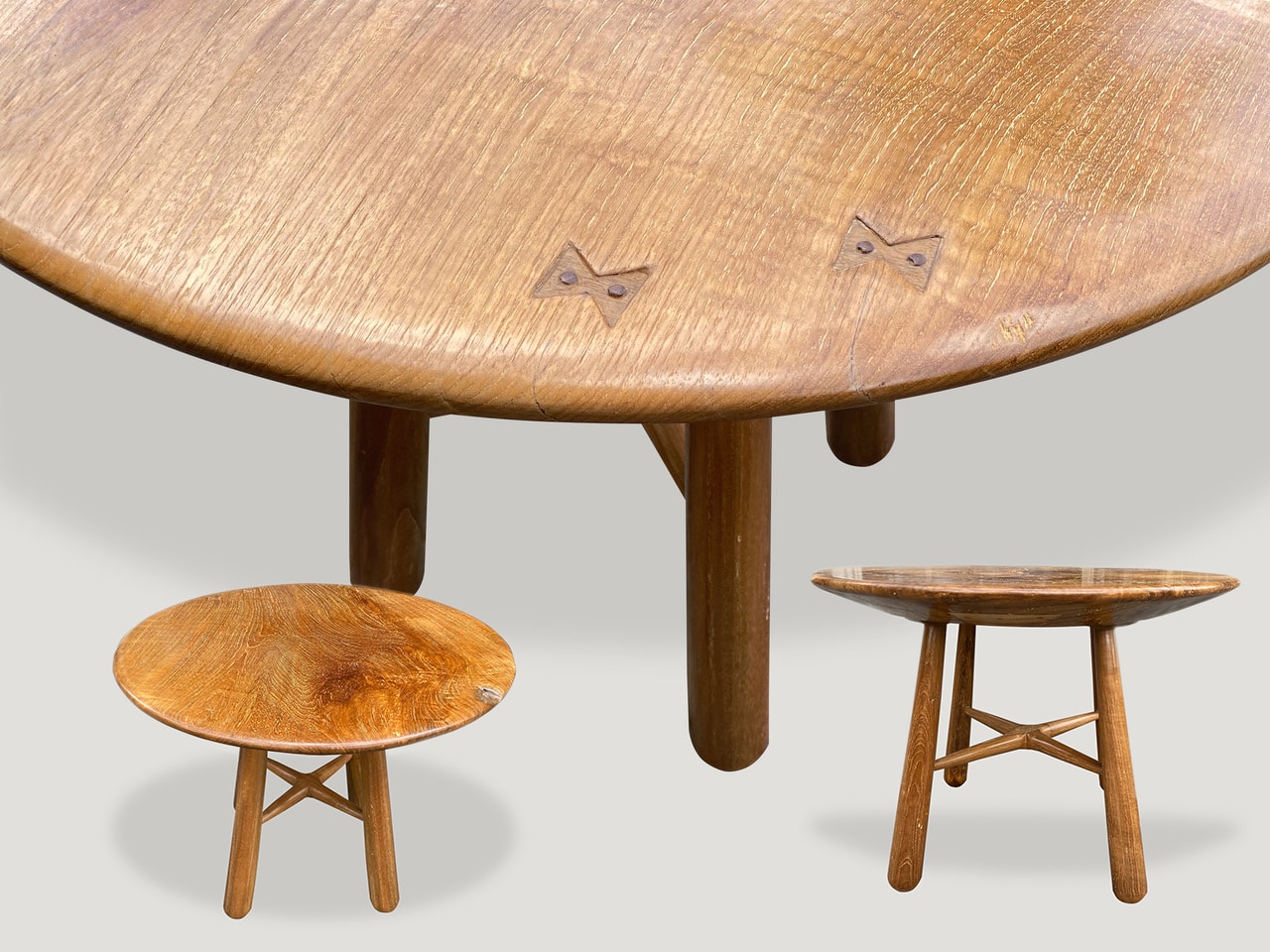 round table with butterflies inlaid