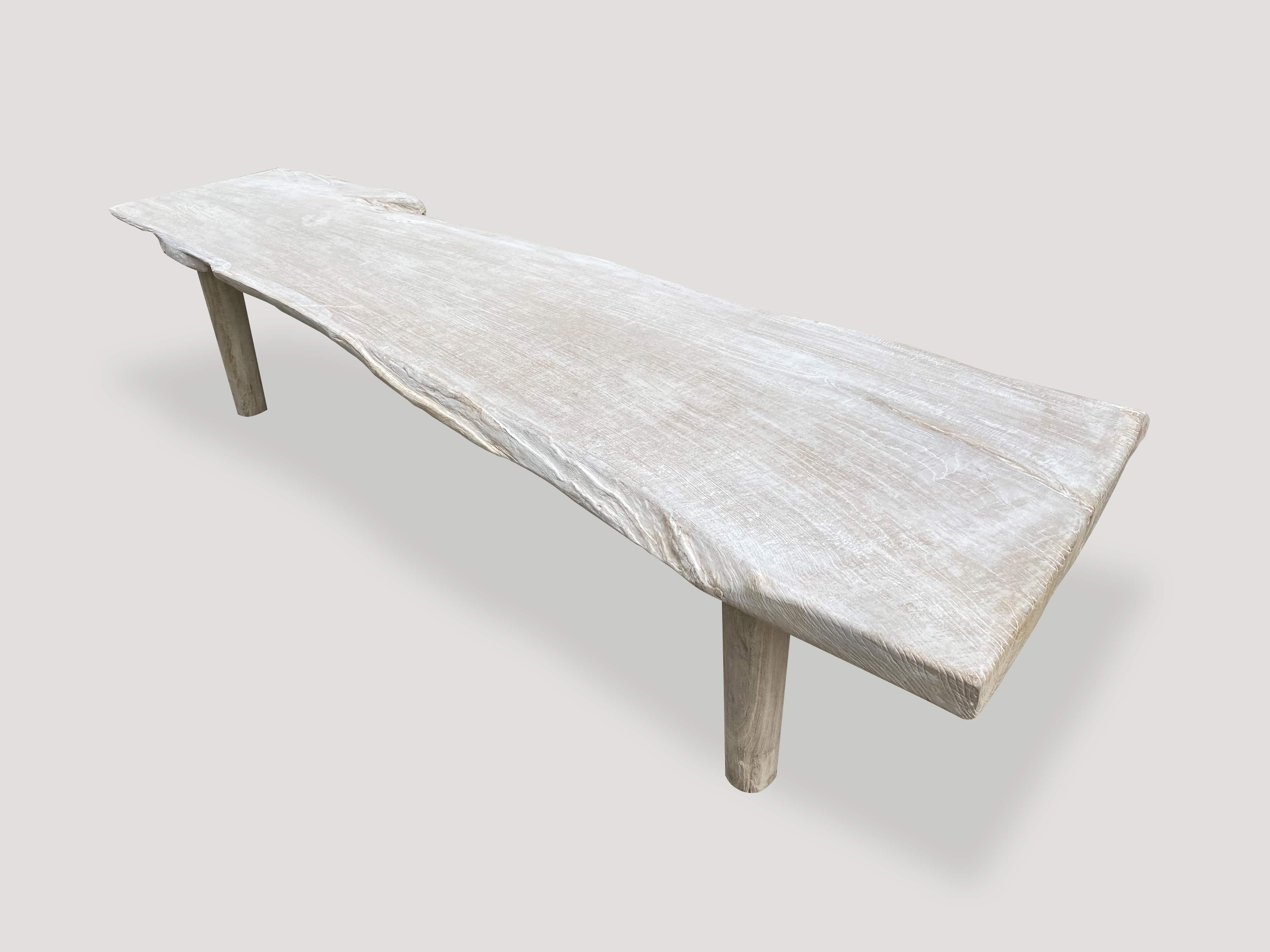 minimalist live edge teak wood coffee table