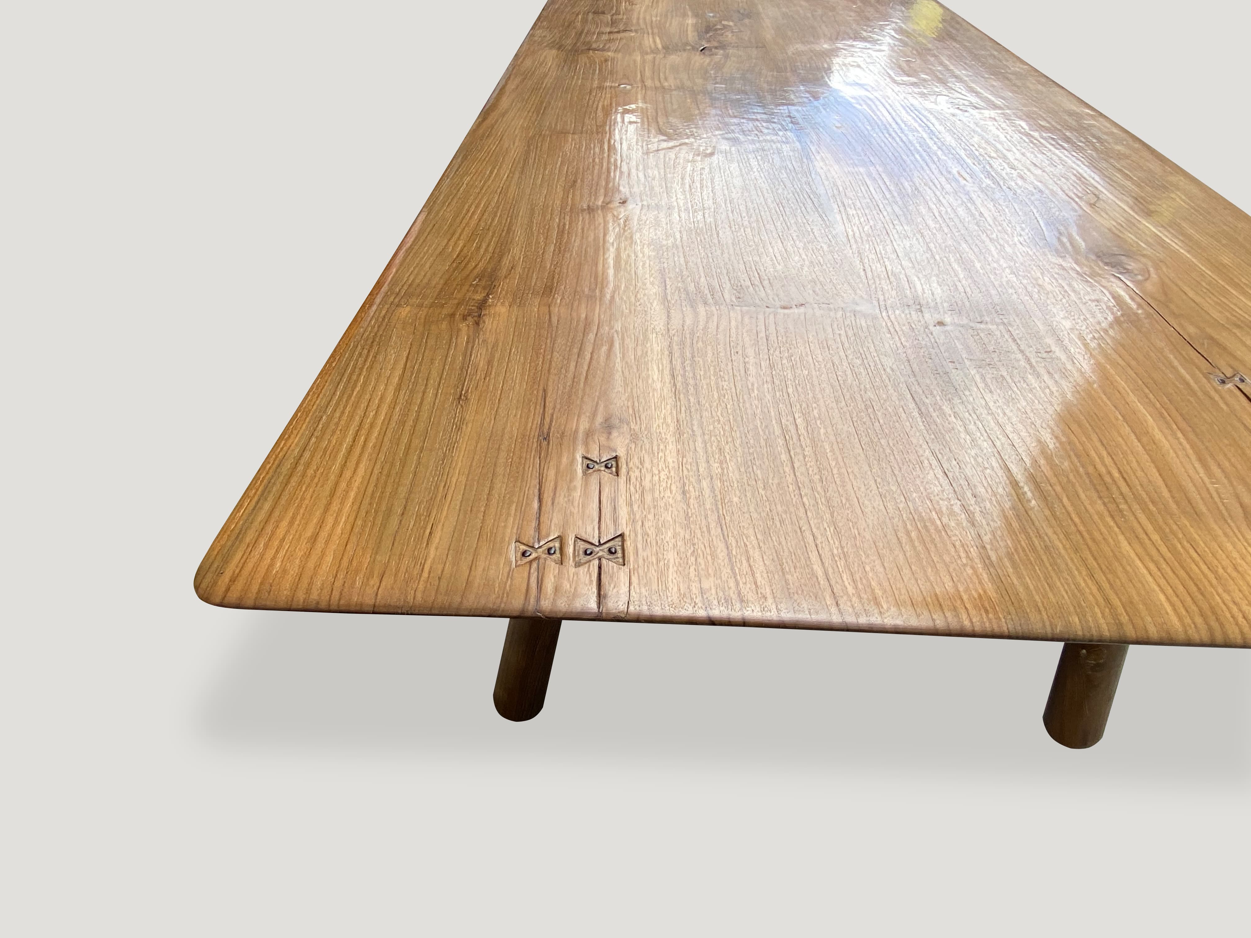 mid century couture teak dining table