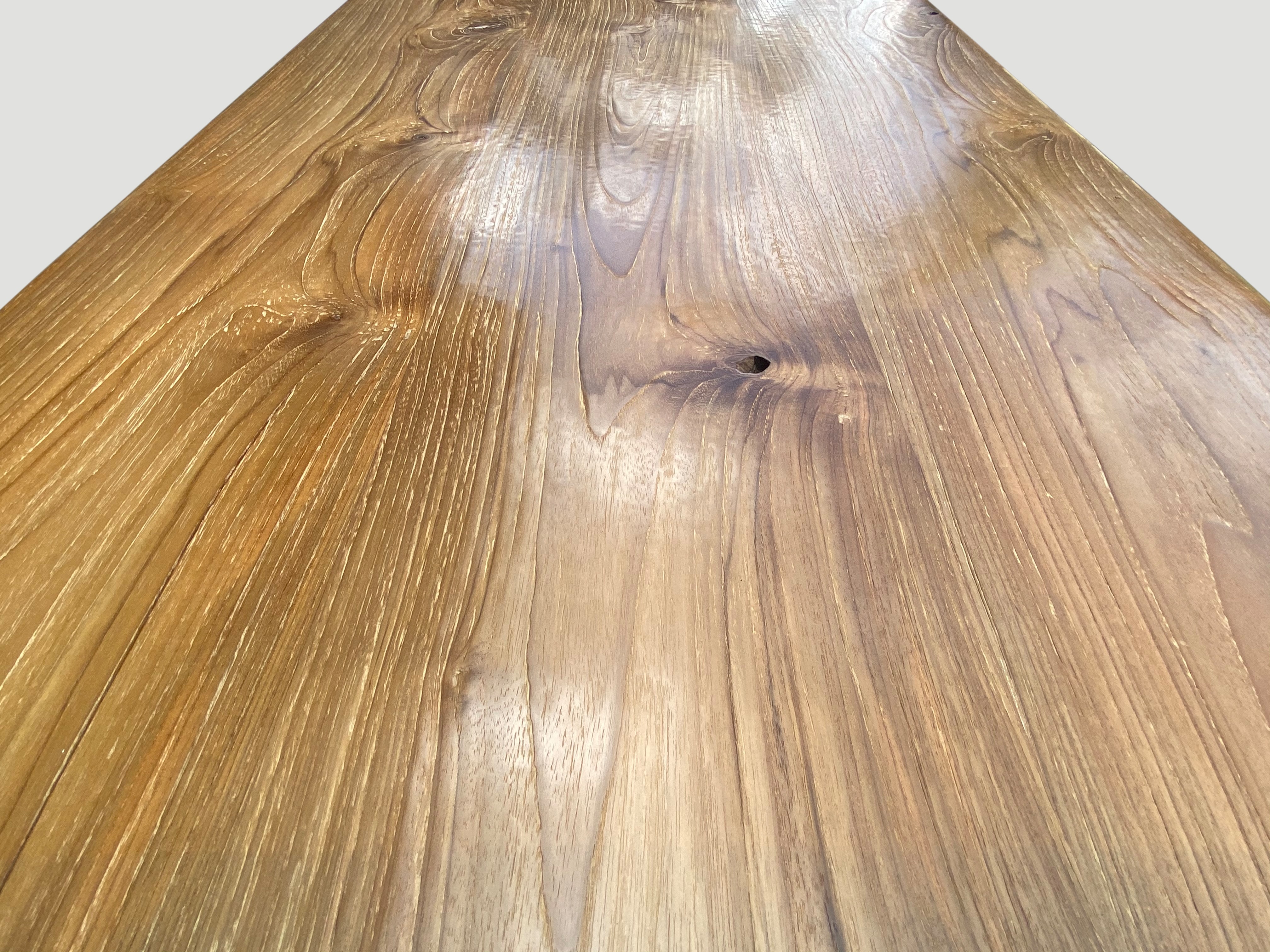 reclaimed teak wood dining table