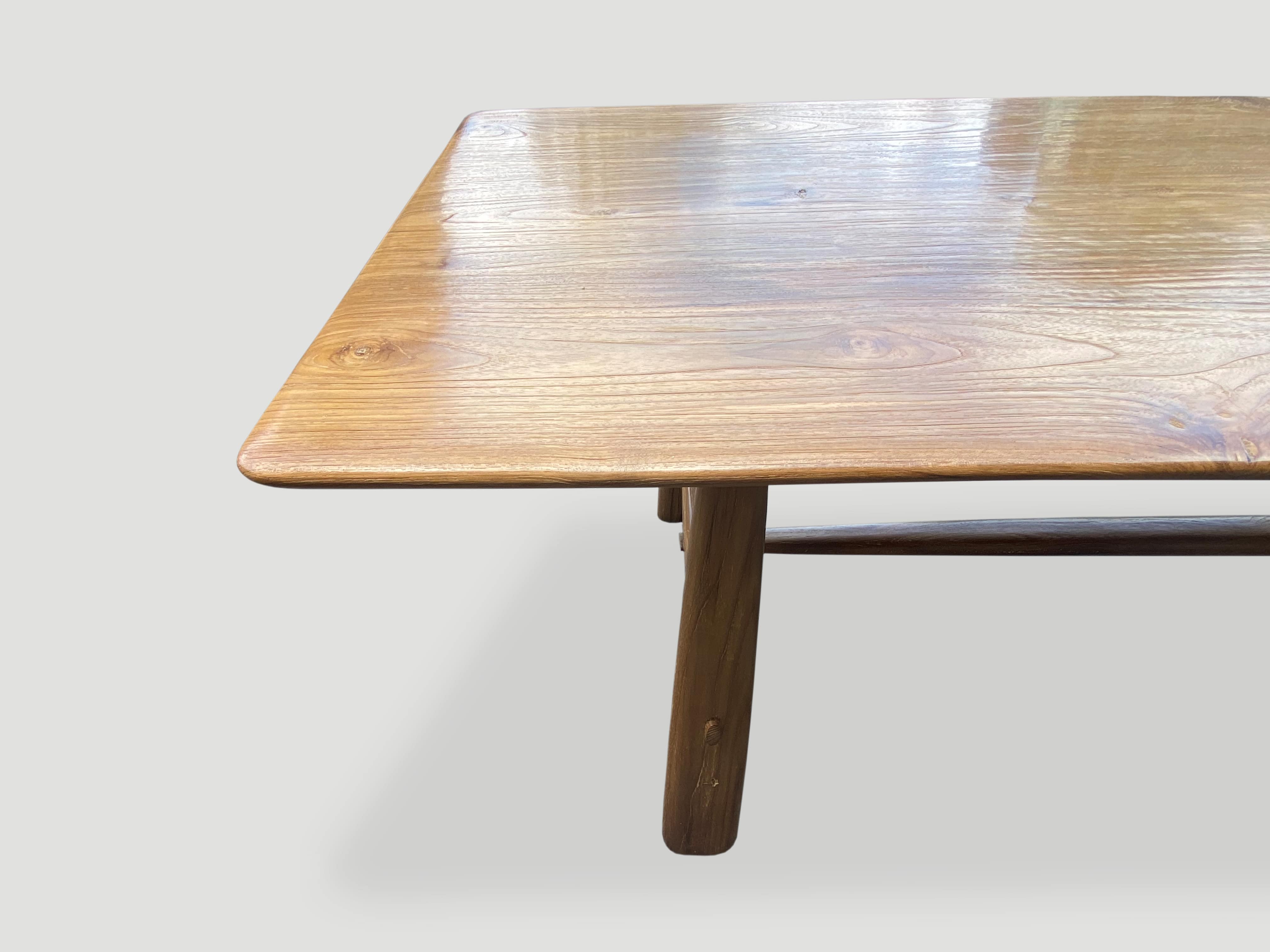 reclaimed teak wood dining table