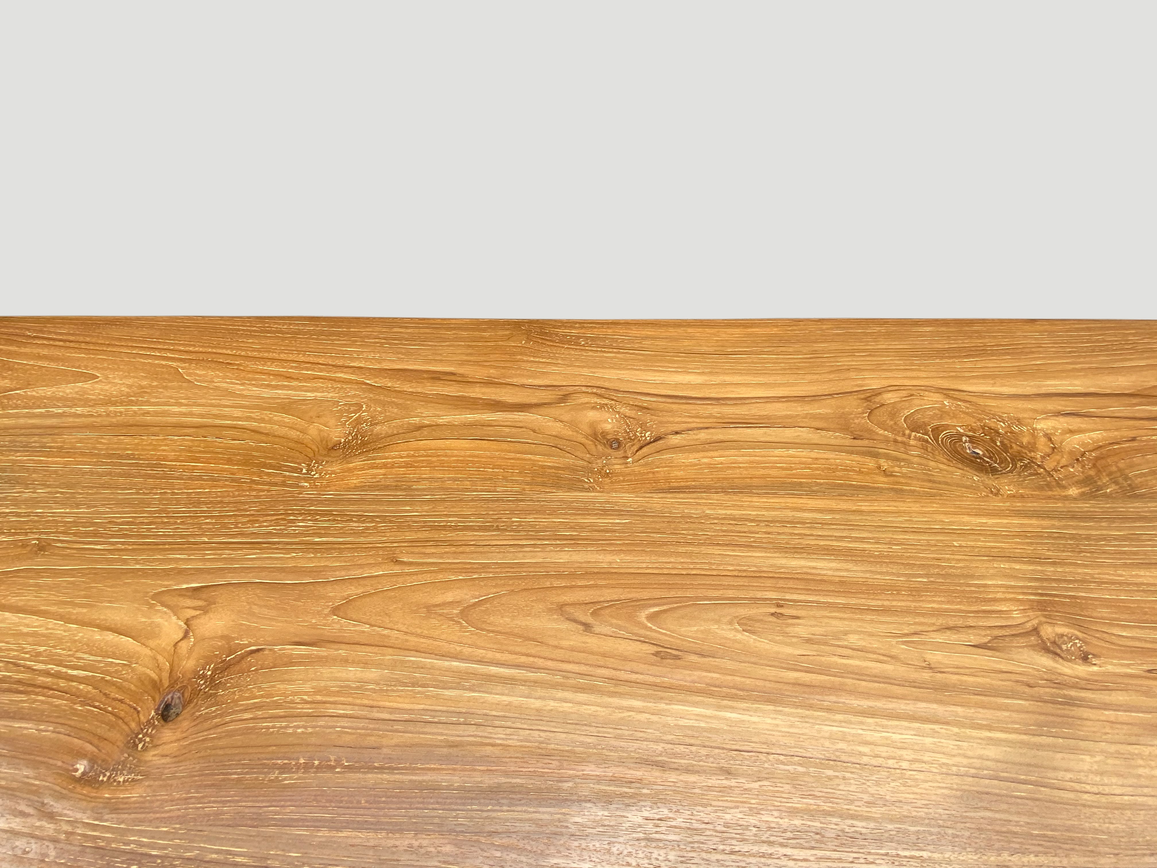reclaimed teak wood dining table