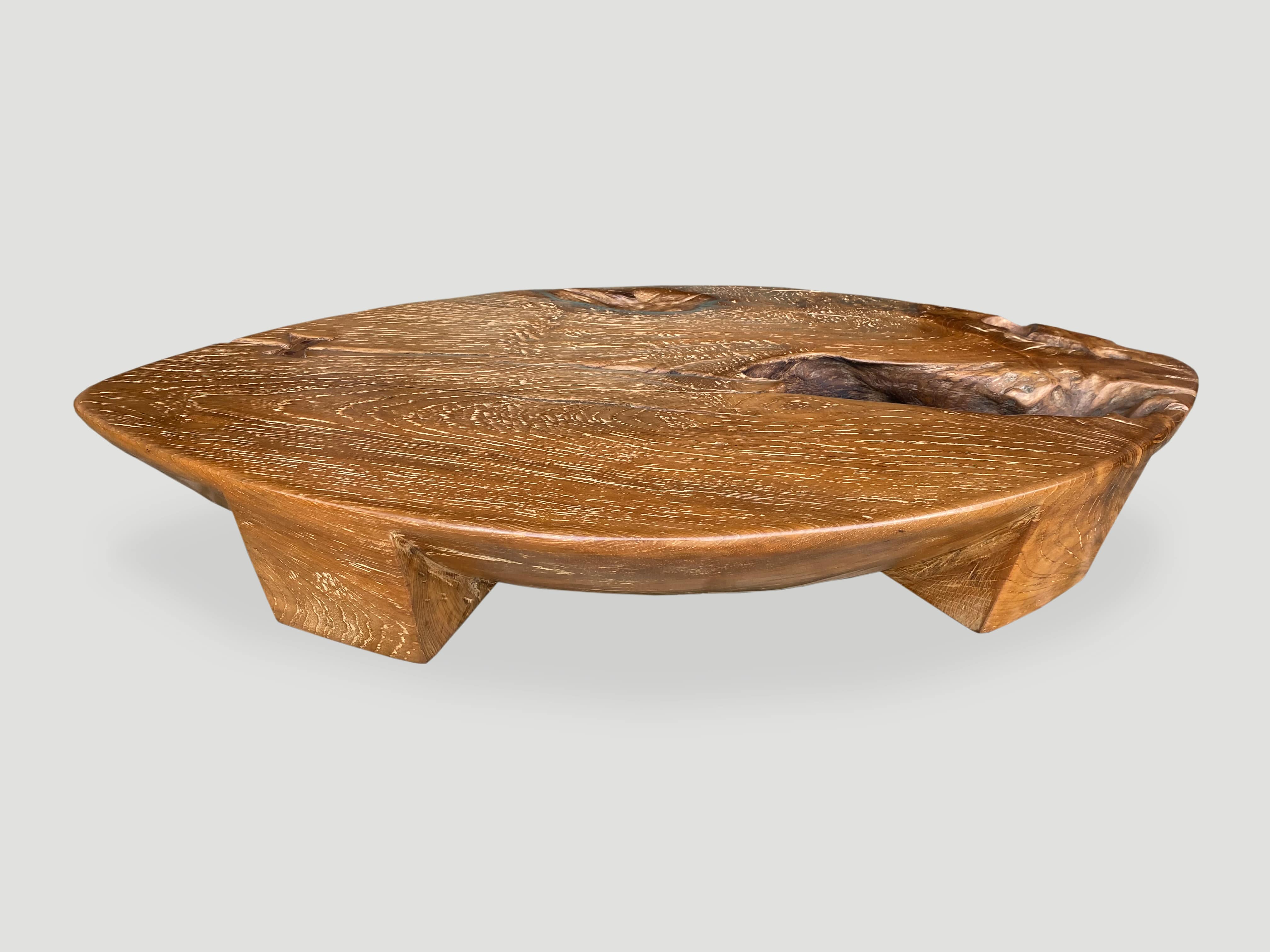 low profile teak wood table