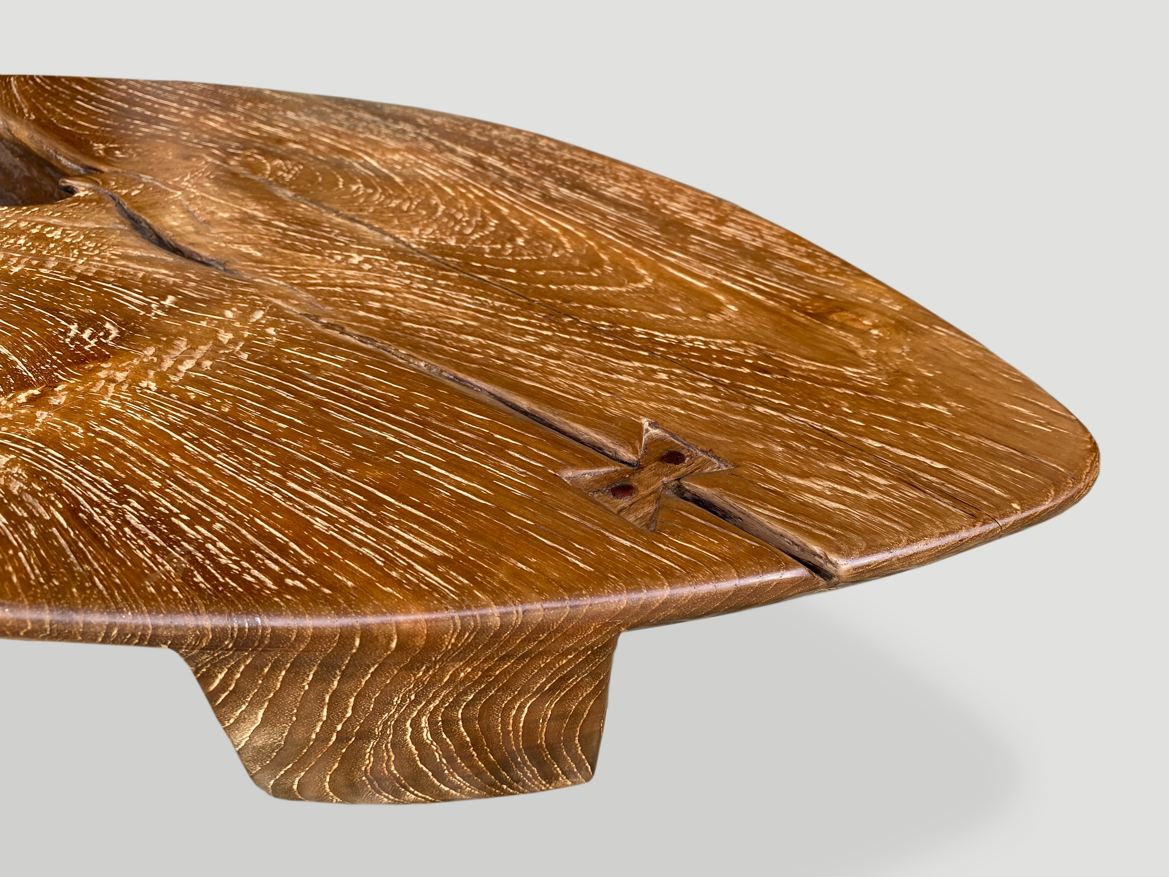 low profile teak wood table