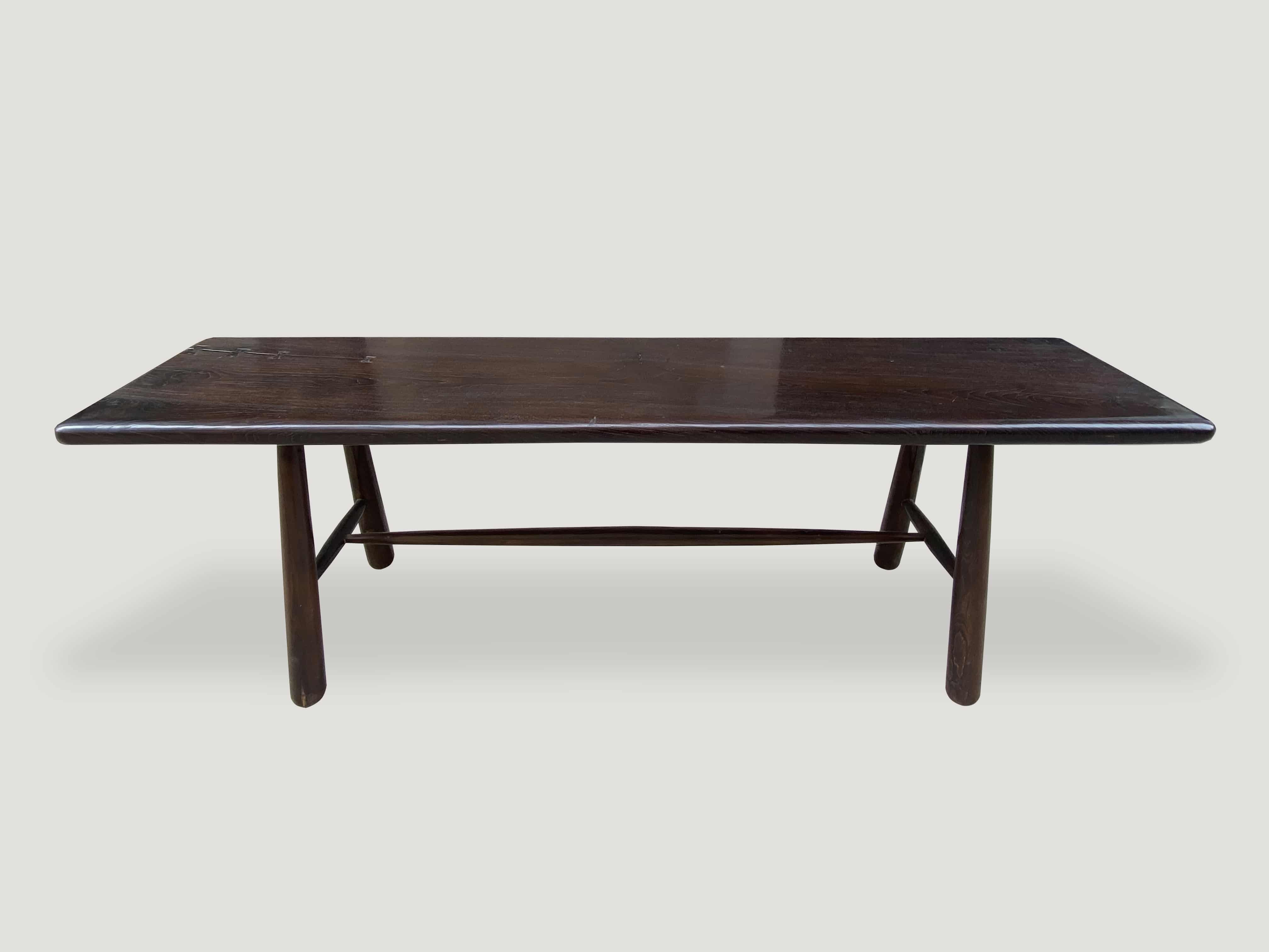 Mid Century Couture teak wood console table